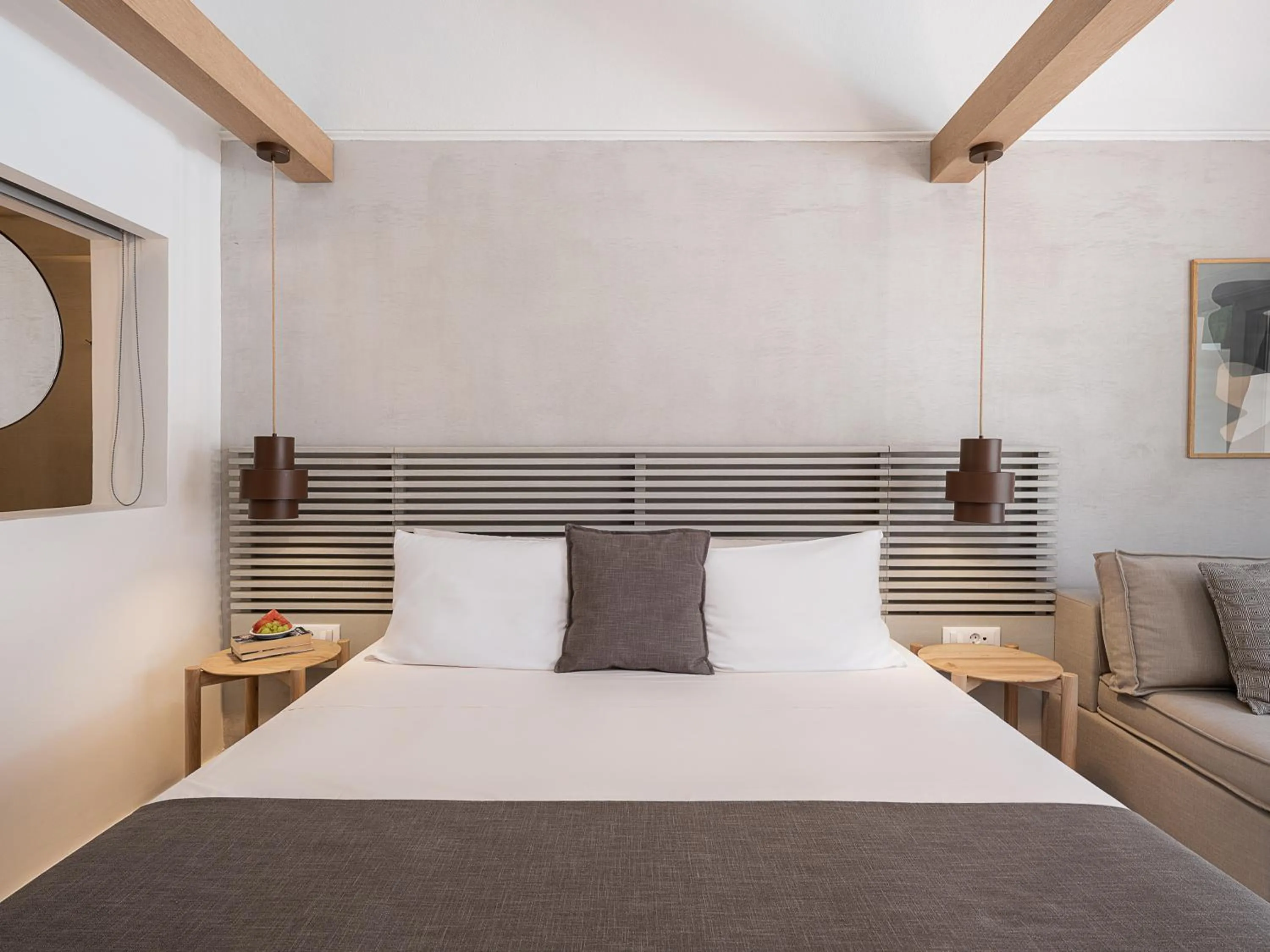 Bed in Kakkos Bay Hotel and Bungalows