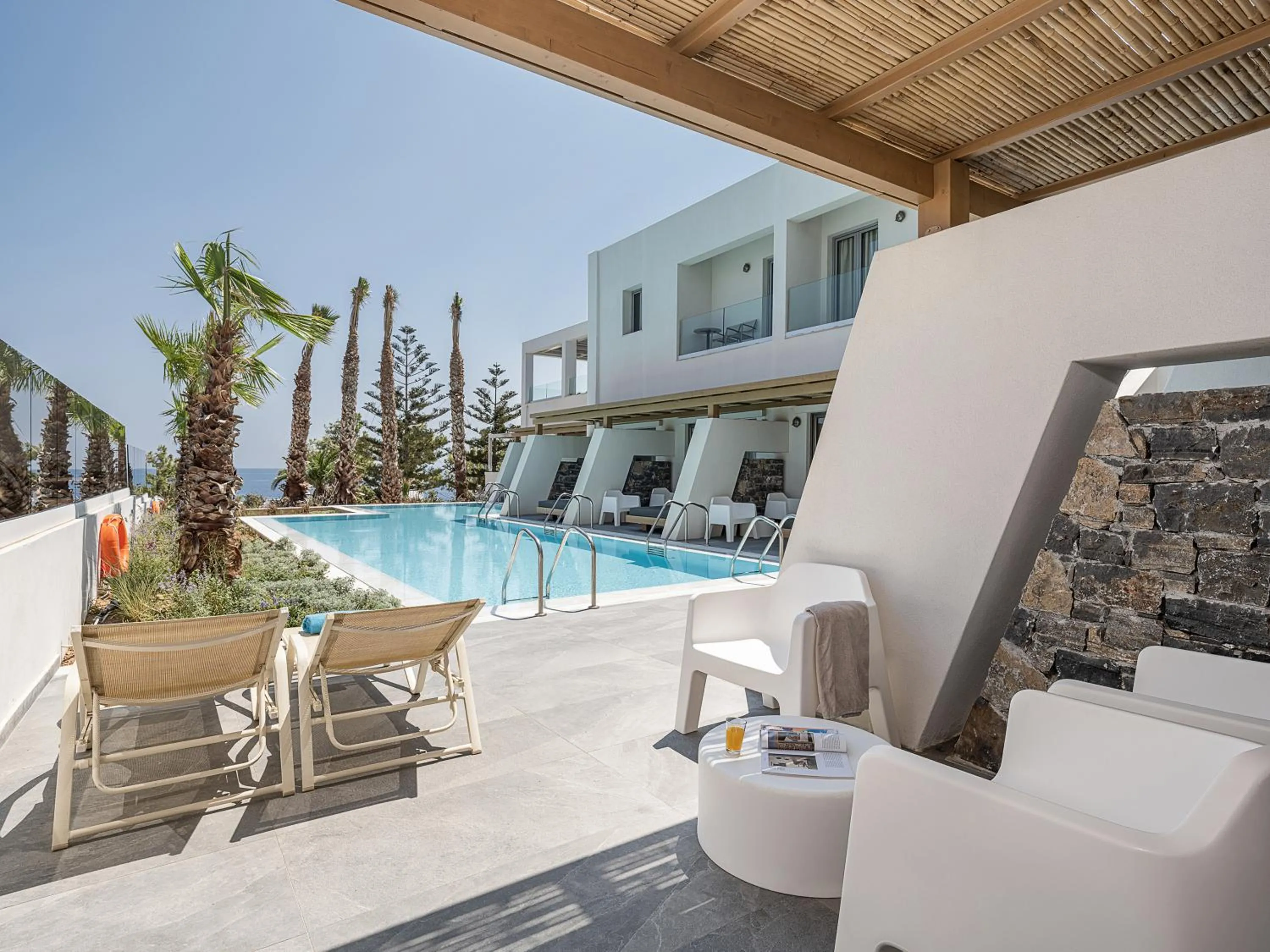 Pool view in Kakkos Bay Hotel and Bungalows