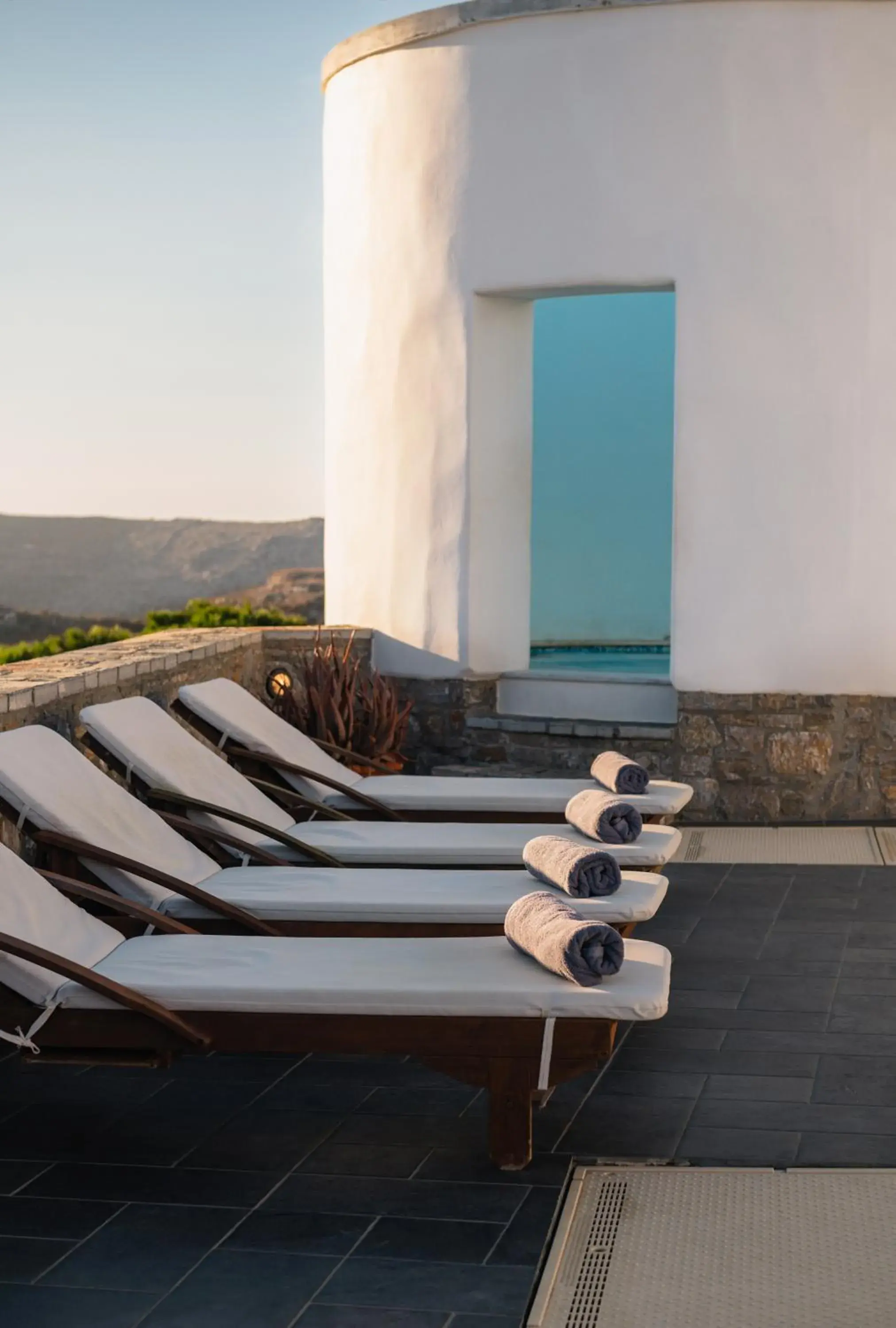 Pool view in Vigla Hotel Pool view in Vigla Hotel