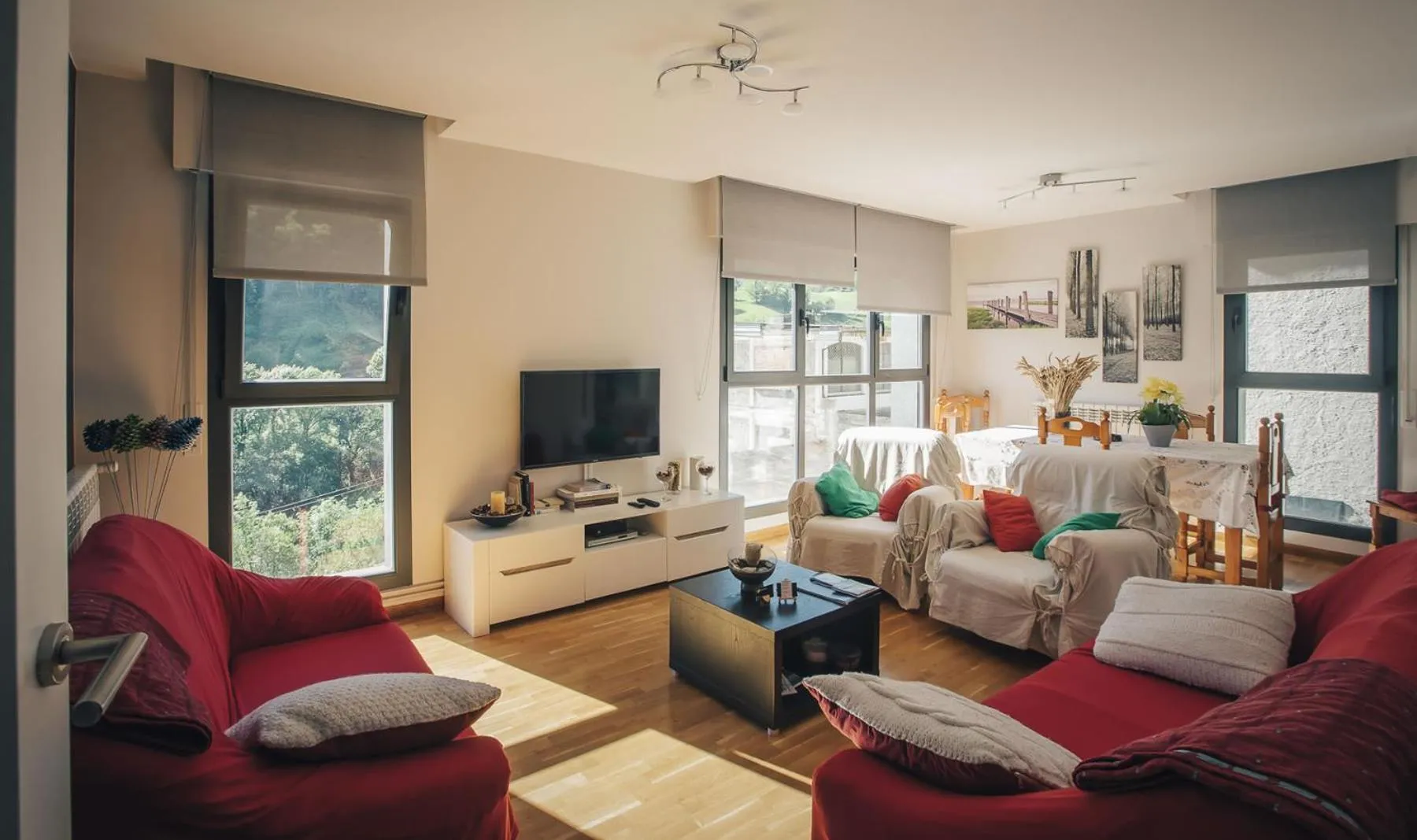 Living room in Casa Ferran, amplias habitaciones y apartamentos de montaña
