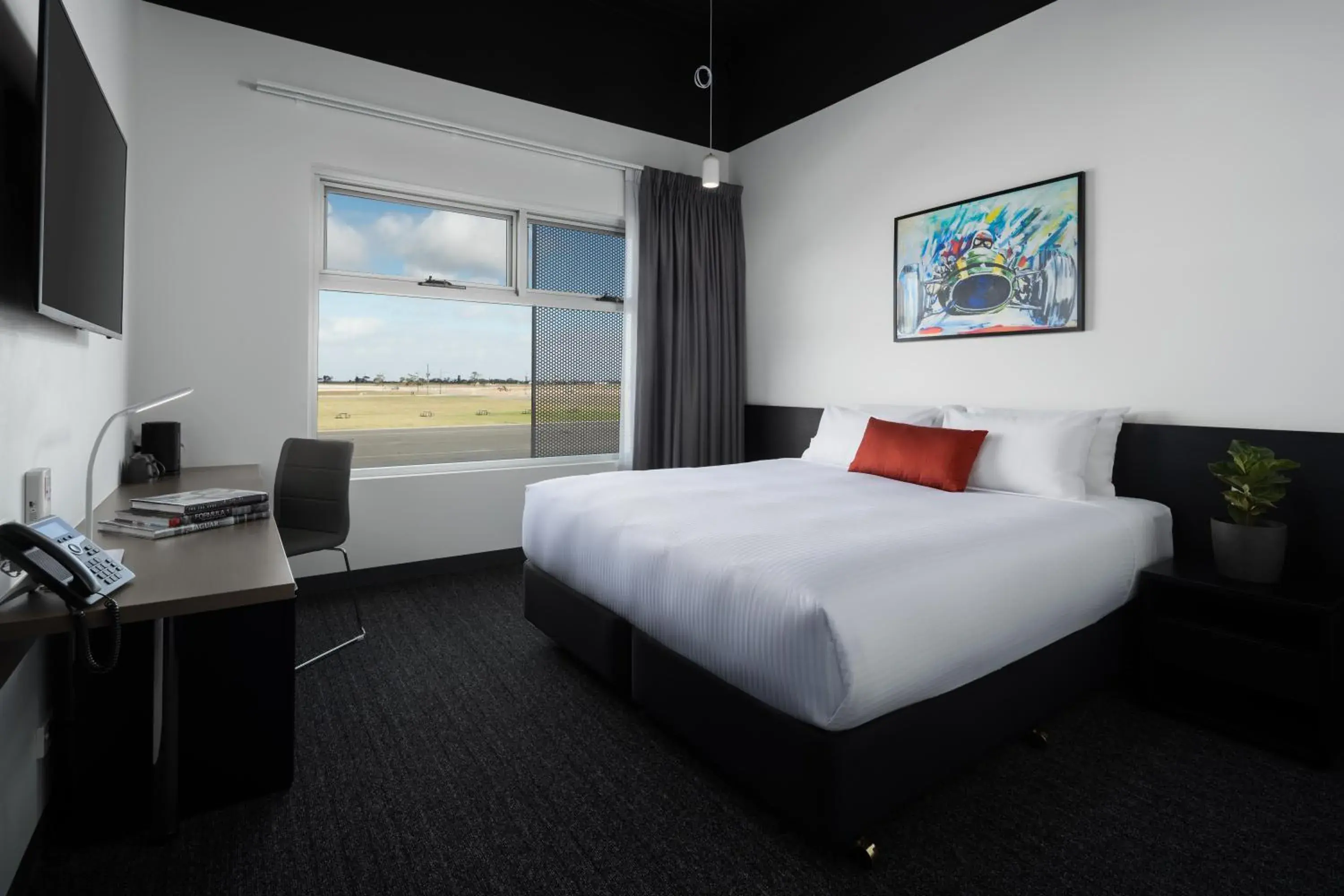 View (from property/room), Bed in Rydges Pit Lane View (from property/room), Bed in Rydges Pit Lane
