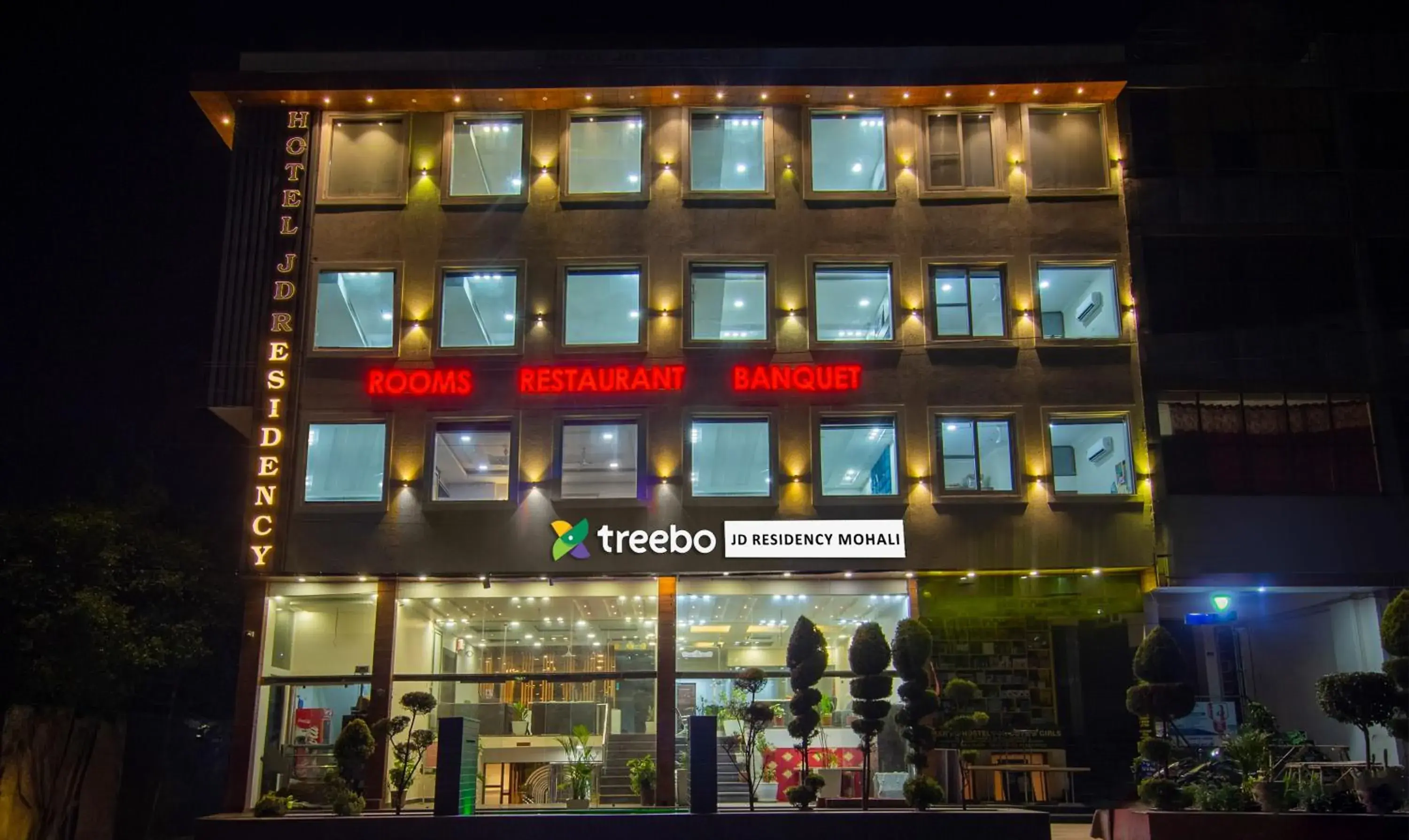Property building in Treebo JD Residency Mohali Property building in Treebo JD Residency Mohali