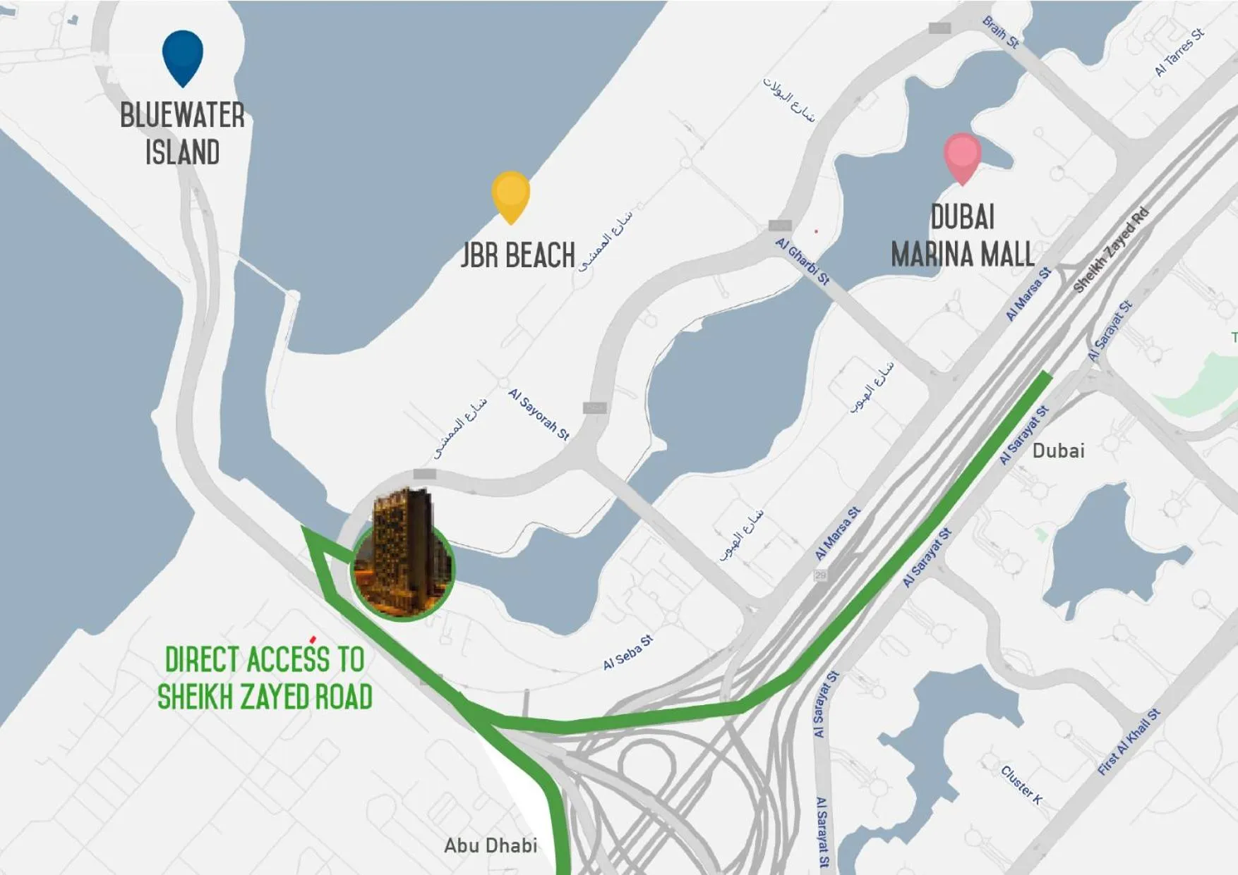 Area and facilities in Rove Dubai Marina