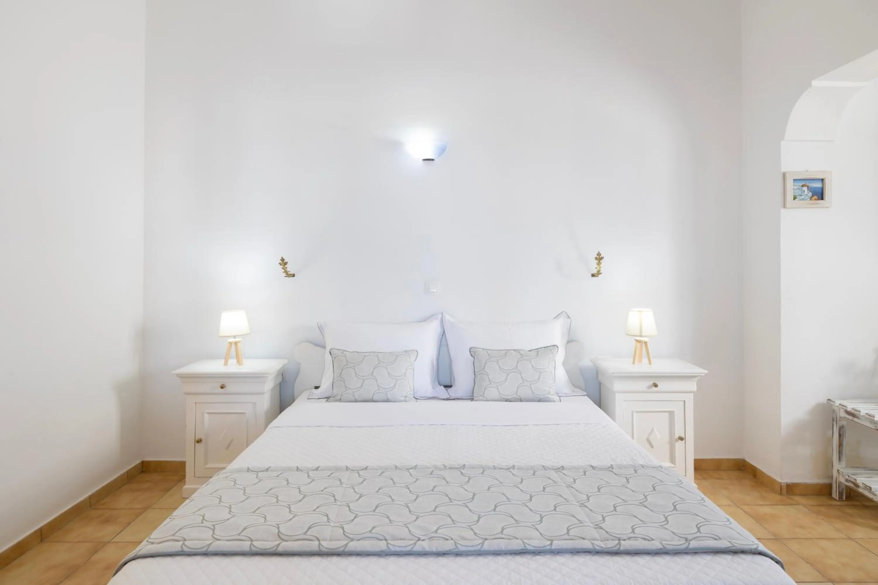 Bed in Vrachia Studios & Apartments