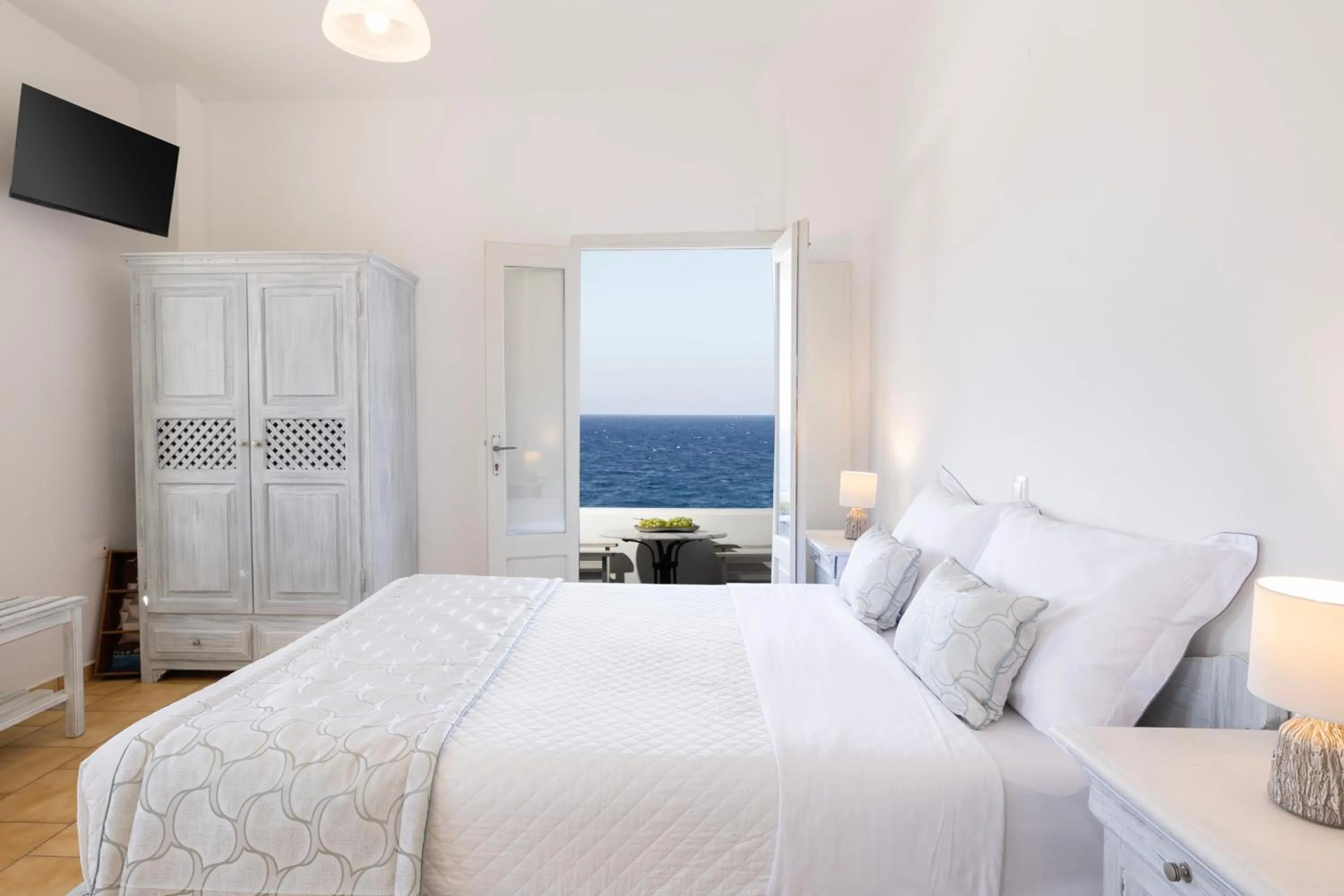 Bed in Vrachia Studios & Apartments