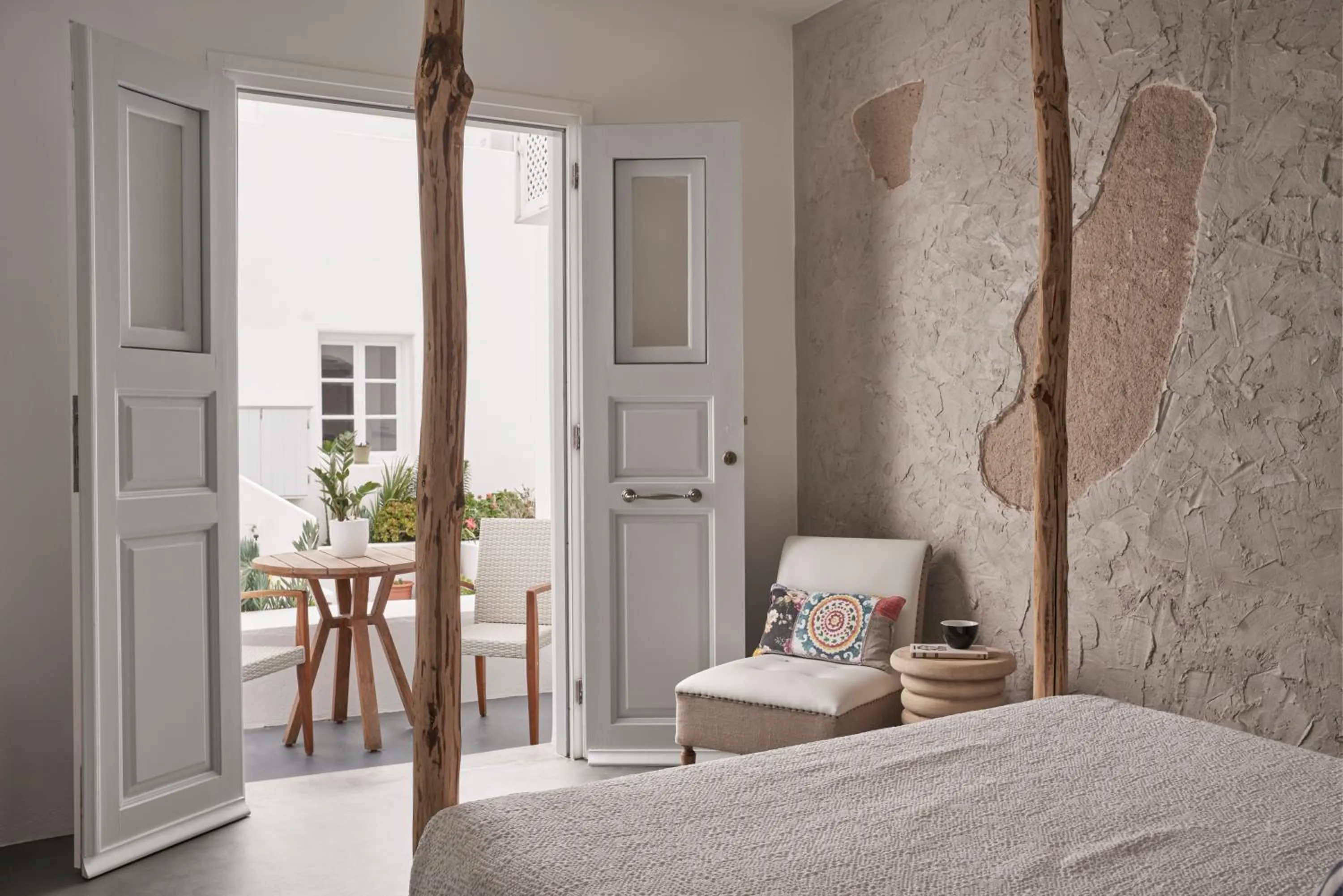 Bedroom, Bed in Makris Beach Hotel