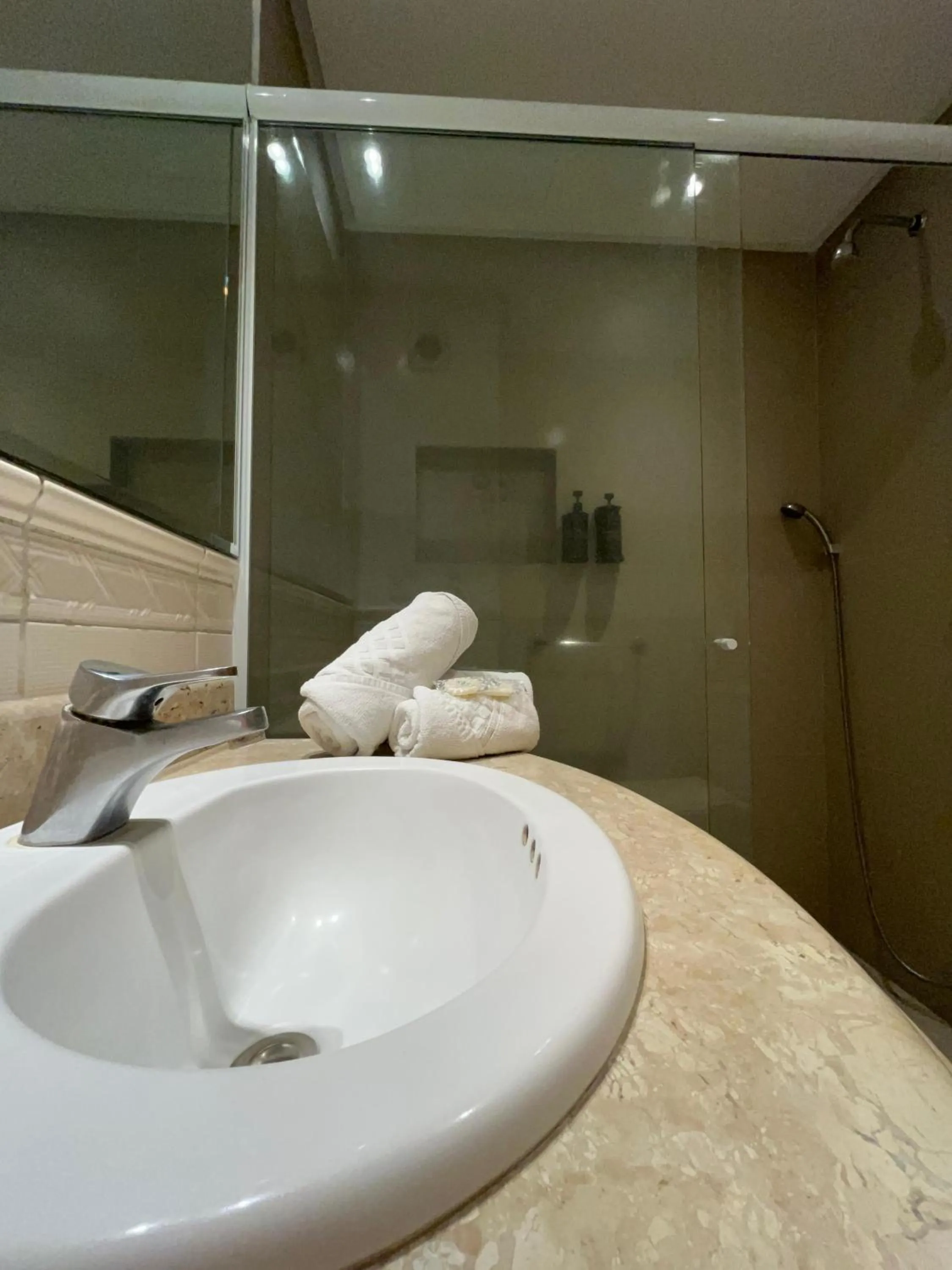 Shower in Hotel Torres da Cachoeira