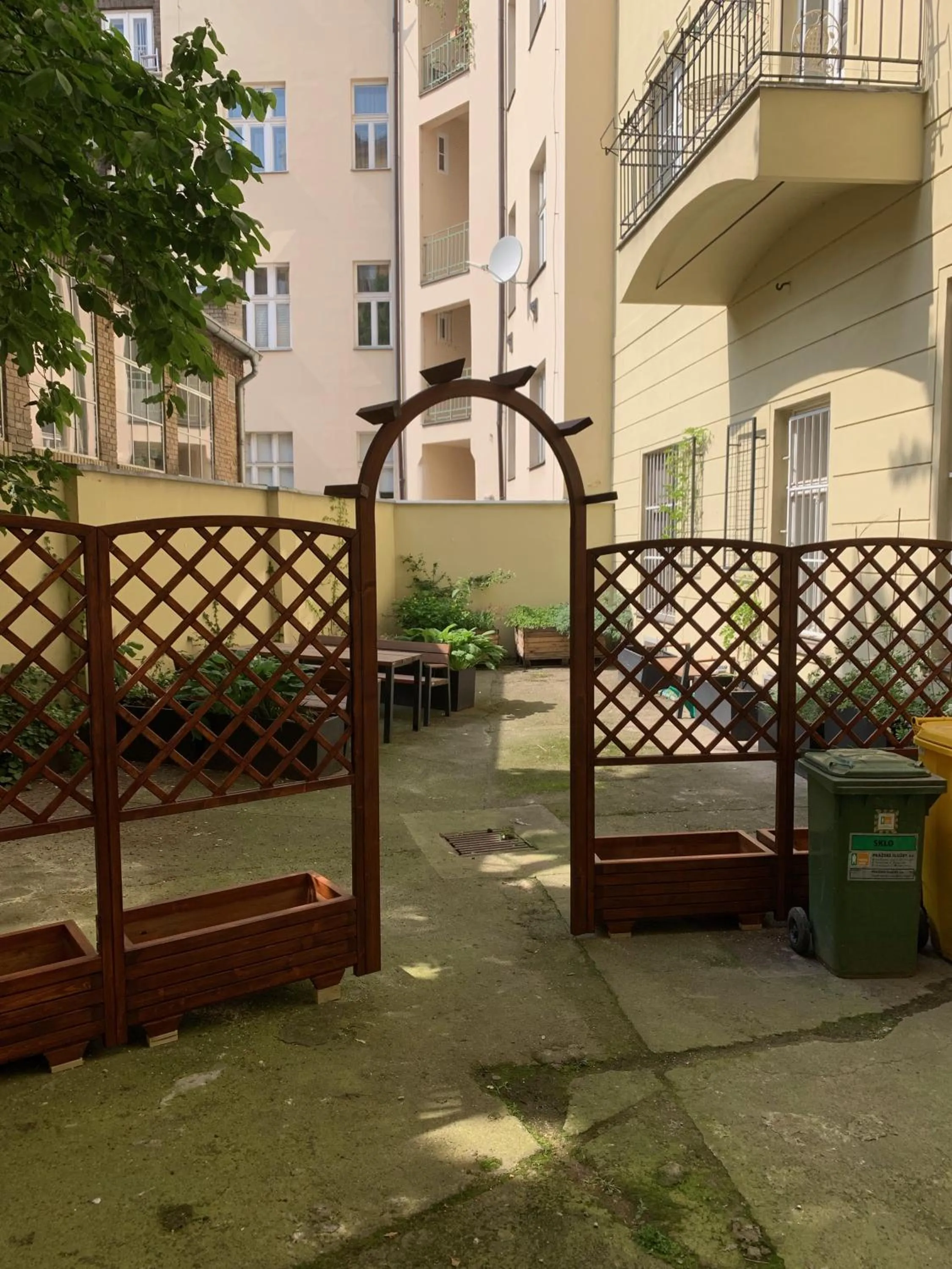 Seating area in Dušní Apartments