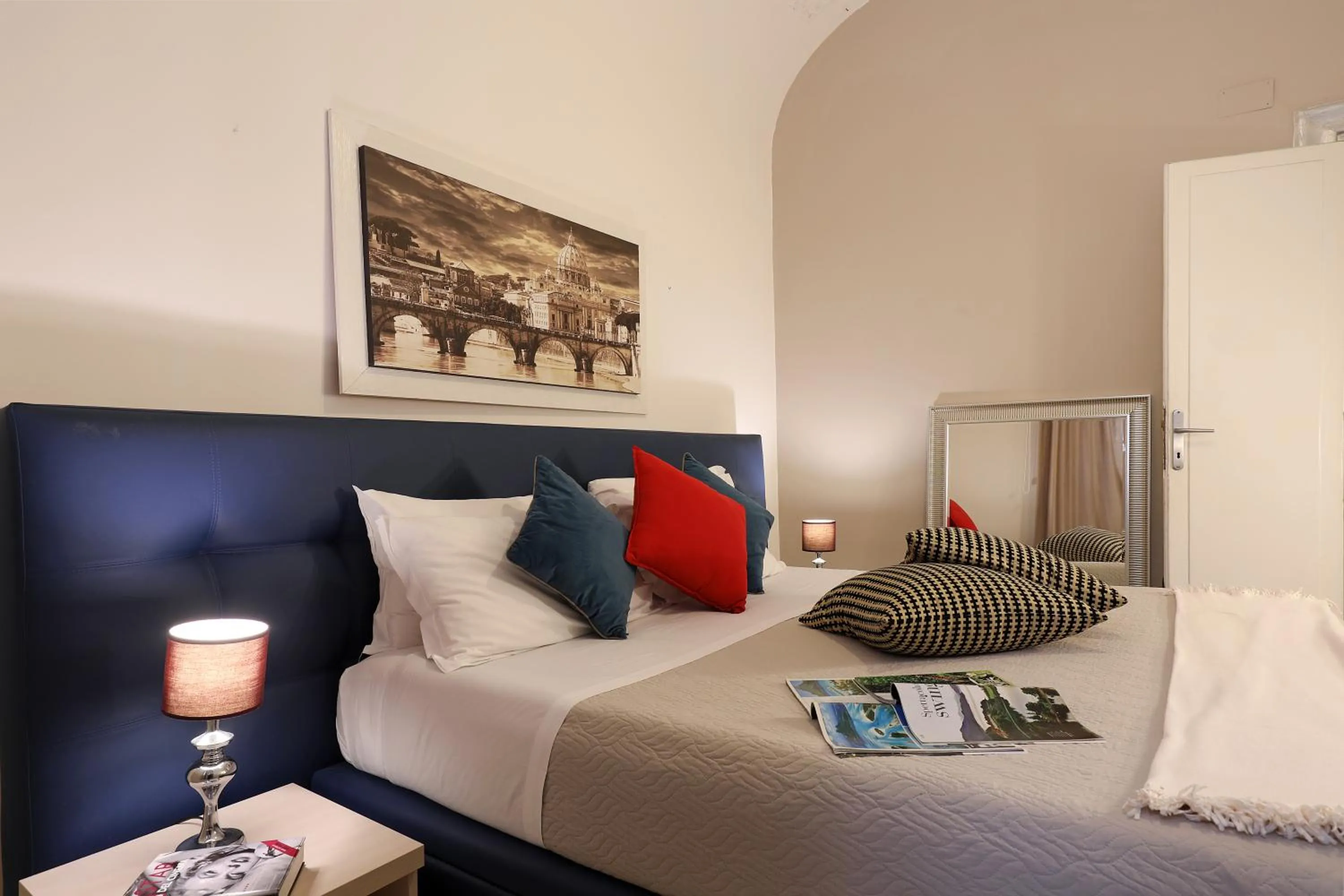 Bed in Grand Tour Rome Apartment - Liberty Collection