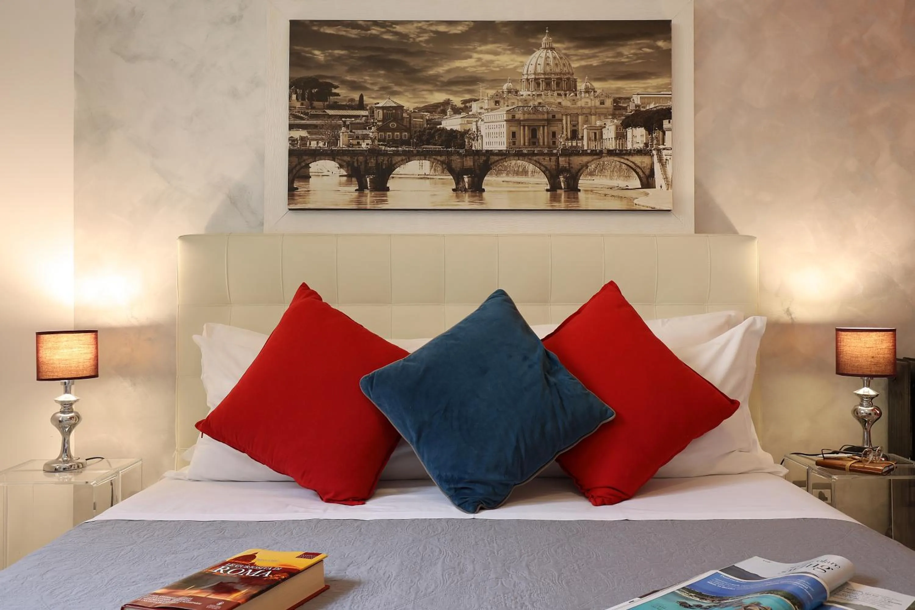 Bed in Grand Tour Rome Apartment - Liberty Collection