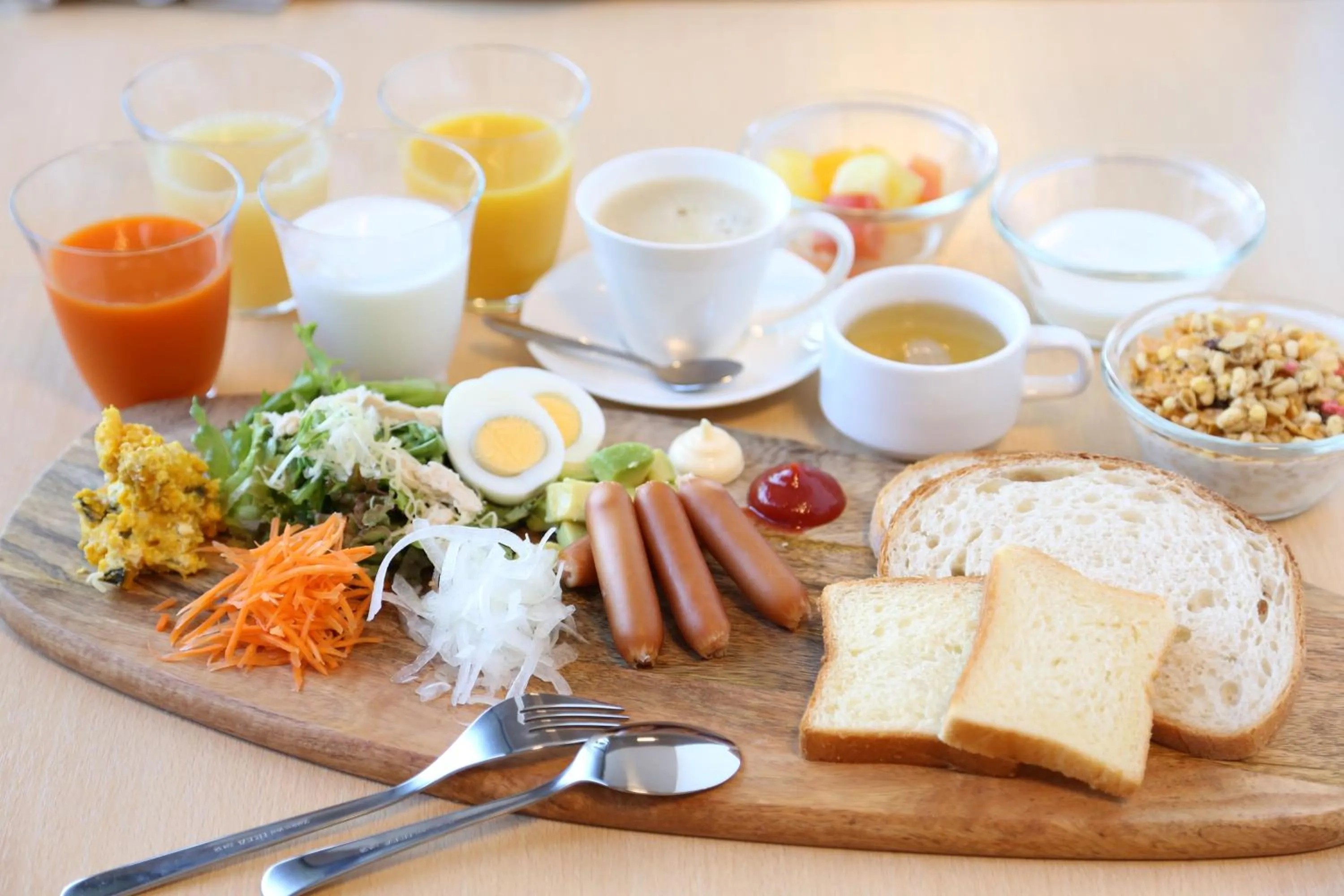 American breakfast in Excel Inn Nagoya Atsuta