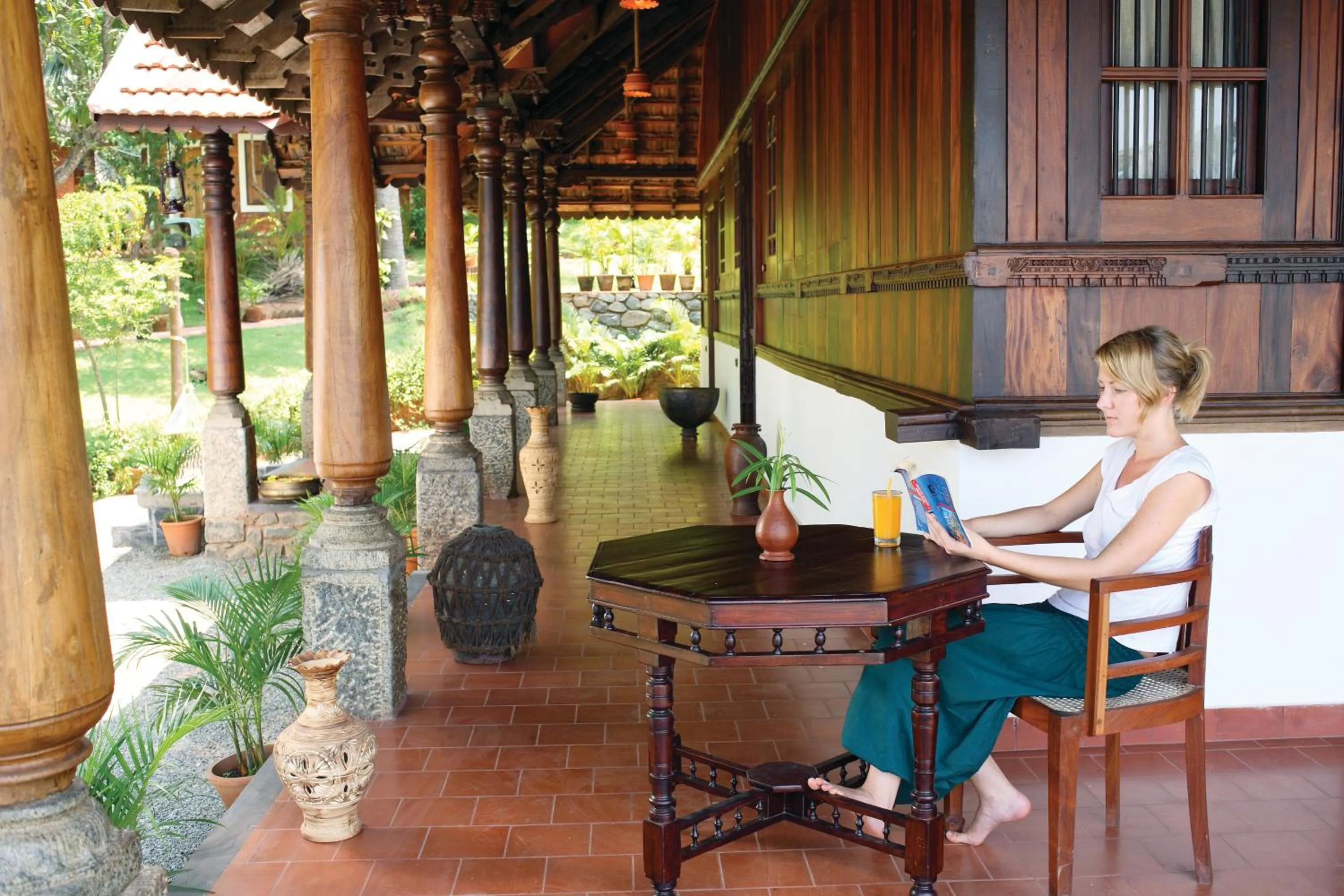 Patio in Somatheeram Ayurveda village