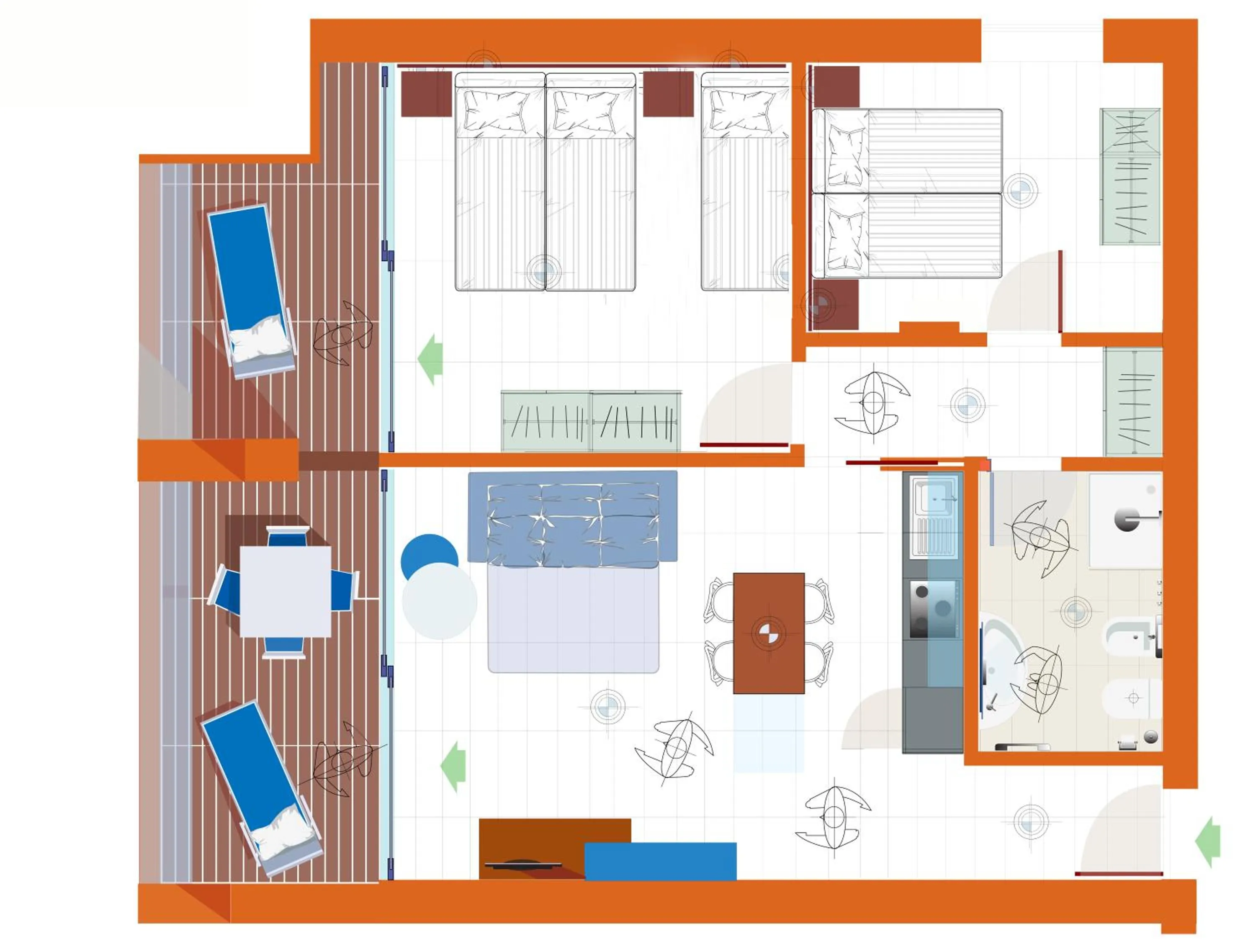 Floor plan in Residenza Turistica Alberghiera Blue Marine