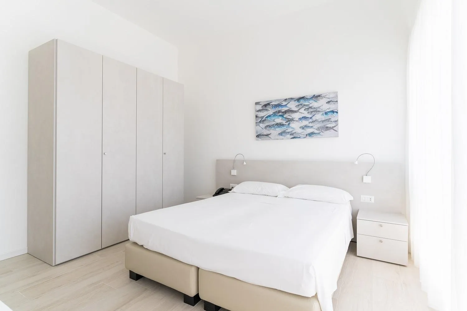 Bedroom, Bed in Residenza Turistica Alberghiera Blue Marine