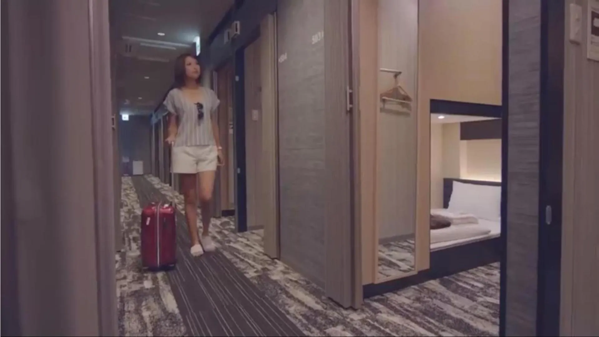 Bed in Y's CABIN&HOTEL Naha Kokusai Street