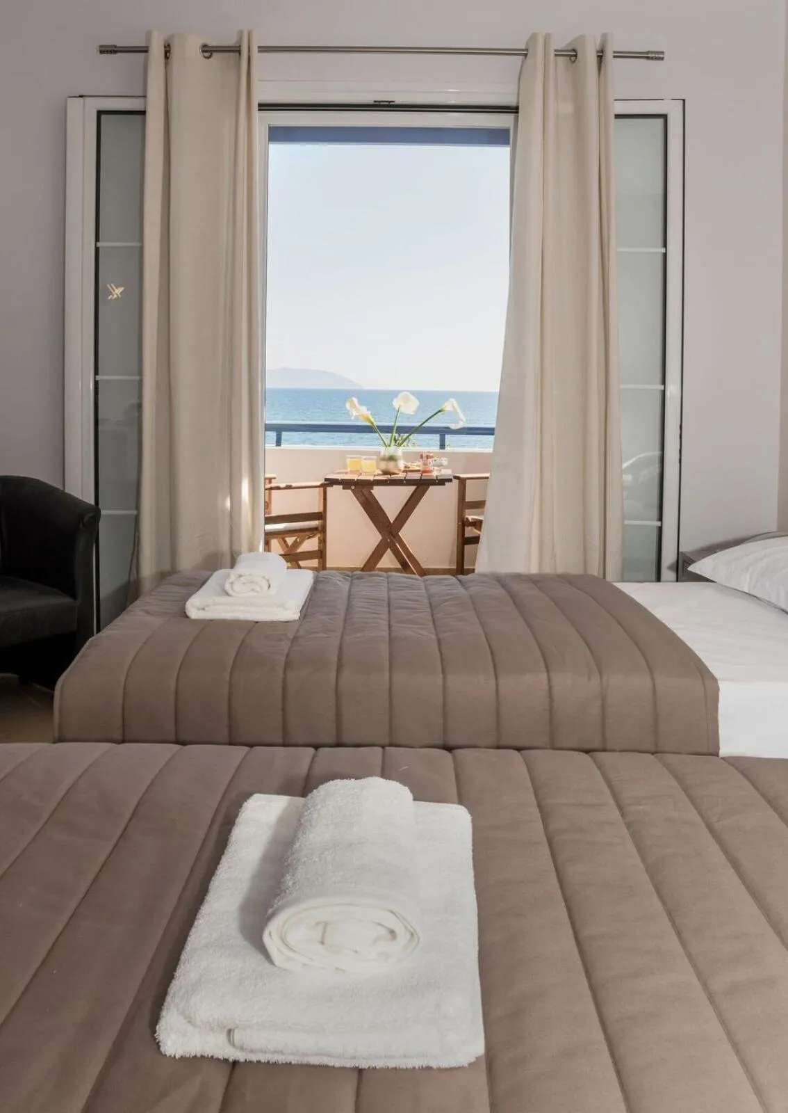 Bed in Anesis Hotel