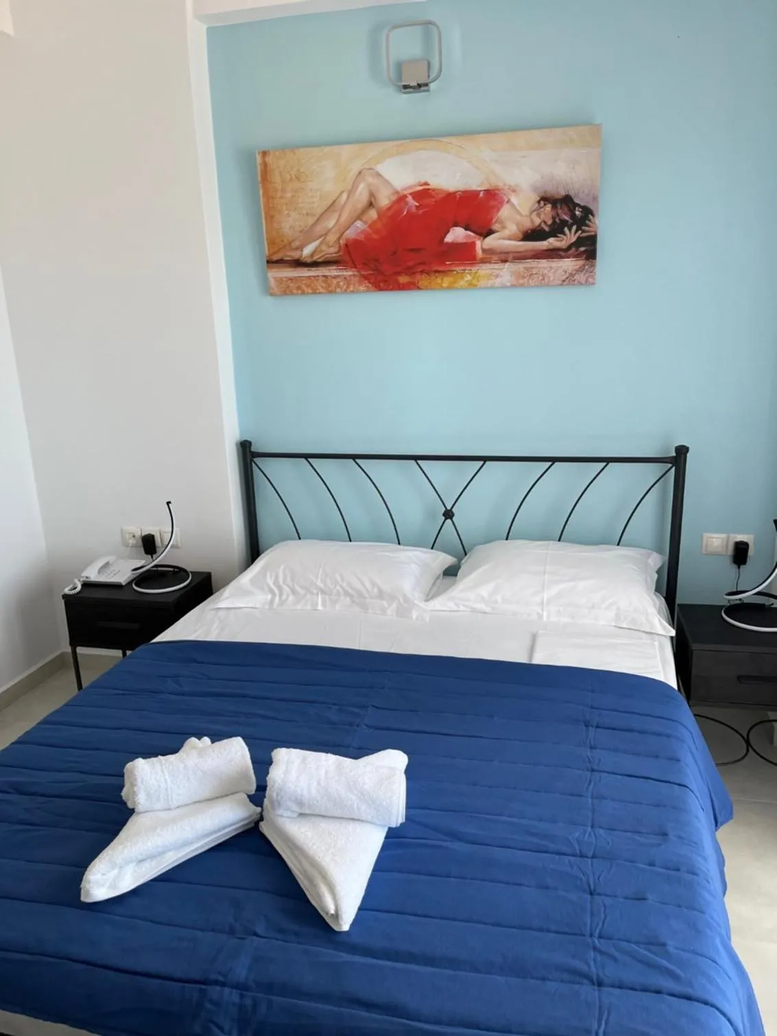 Bed in Anesis Hotel