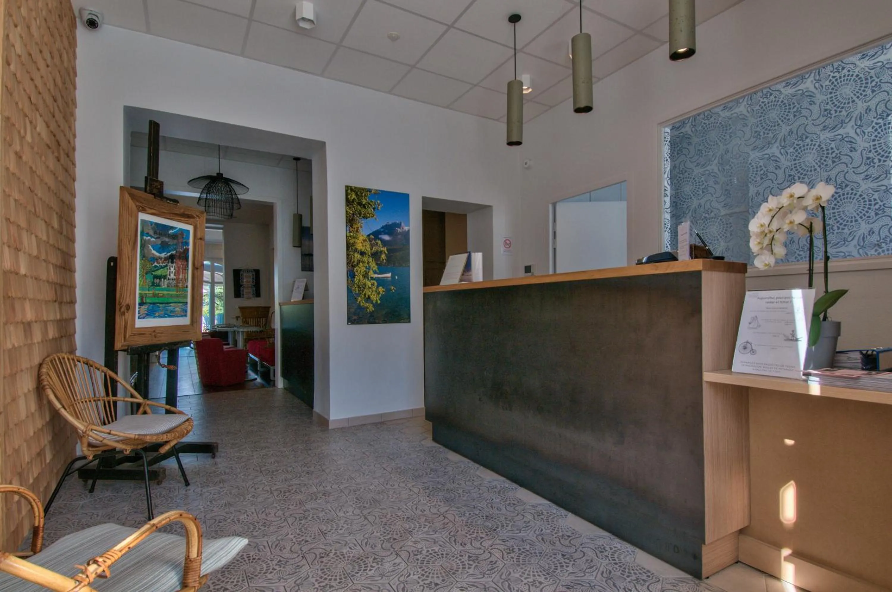 Lobby or reception in Hôtel Beau Site Talloires B SPA