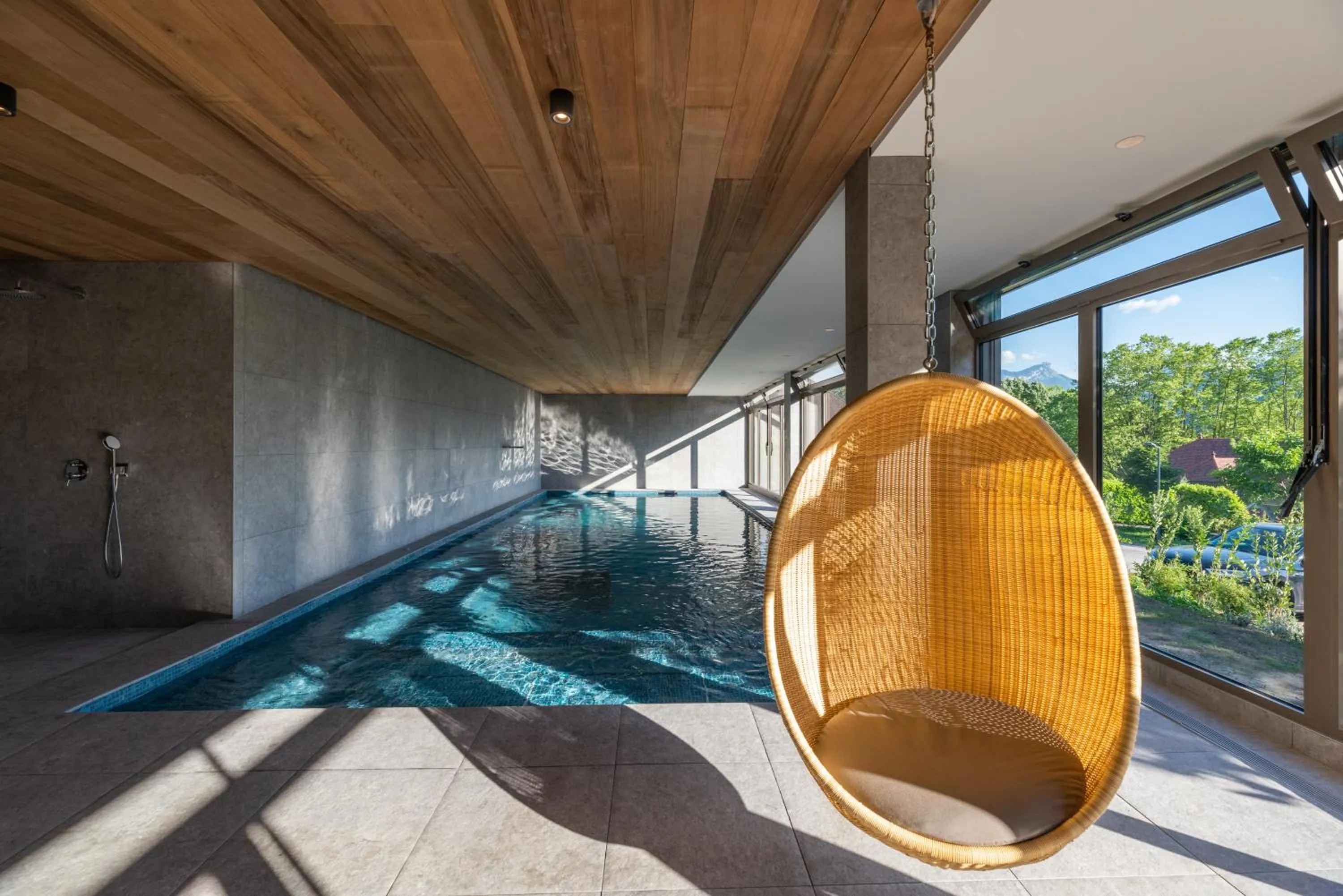 Swimming pool in Hôtel Beau Site Talloires B SPA