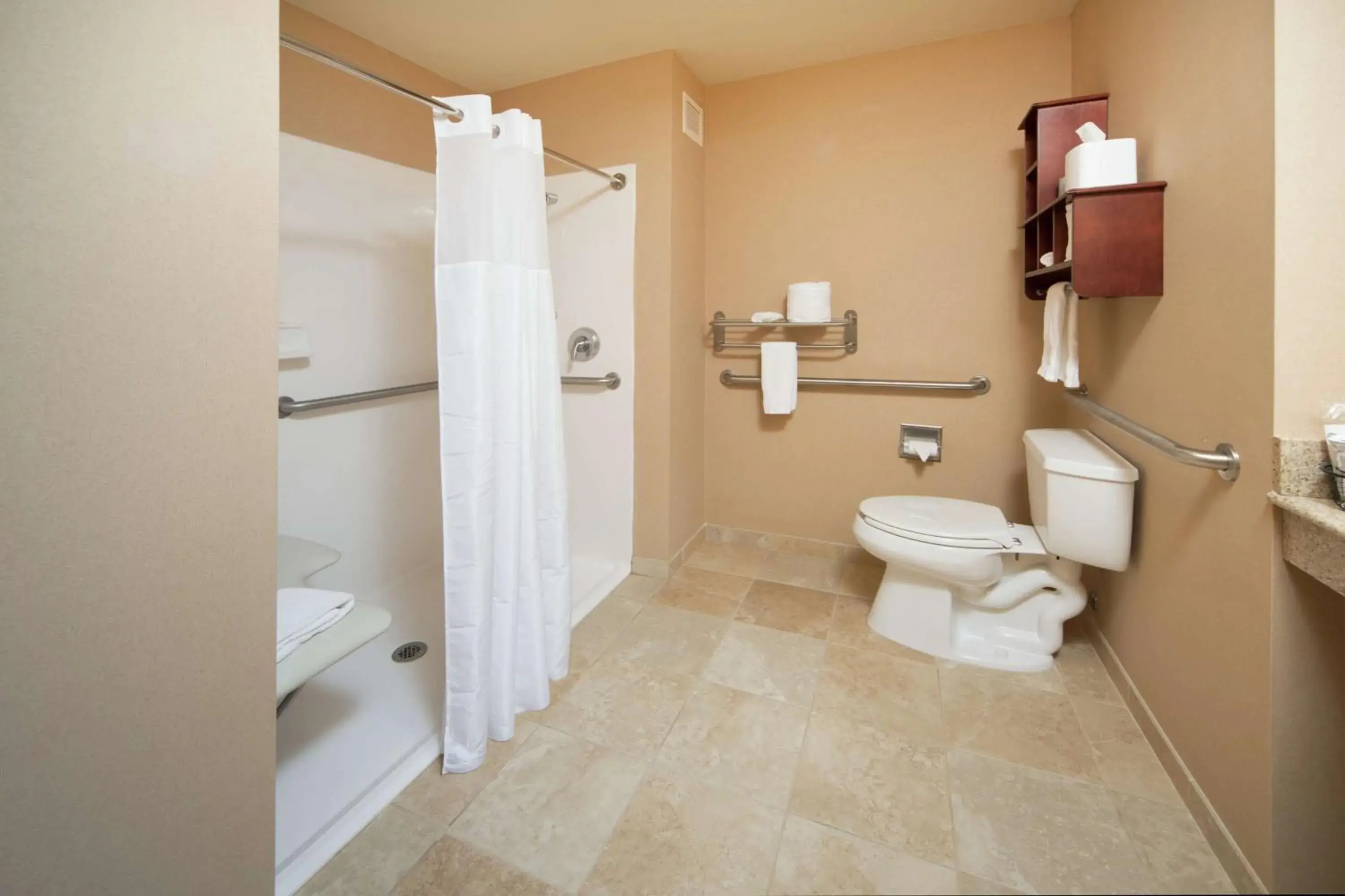 Queen Room with Two Queen Beds and Roll-In Shower - Mobility and Hearing Access/Non-Smoking in Hampton Inn & Suites Greensburg Queen Room with Two Queen Beds and Roll-In Shower - Mobility and Hearing Access/Non-Smoking in Hampton Inn & Suites Greensburg