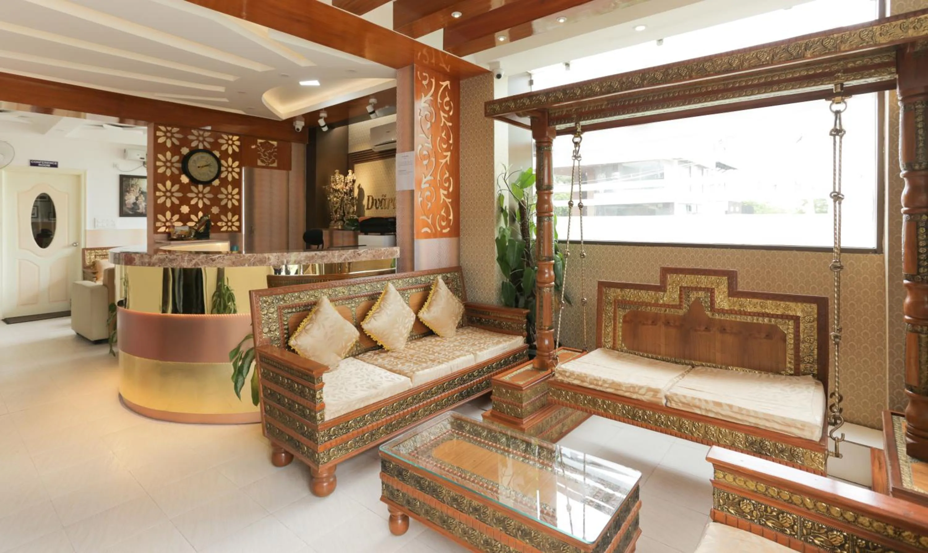 Lobby or reception in Hotel Dvaraka Inn