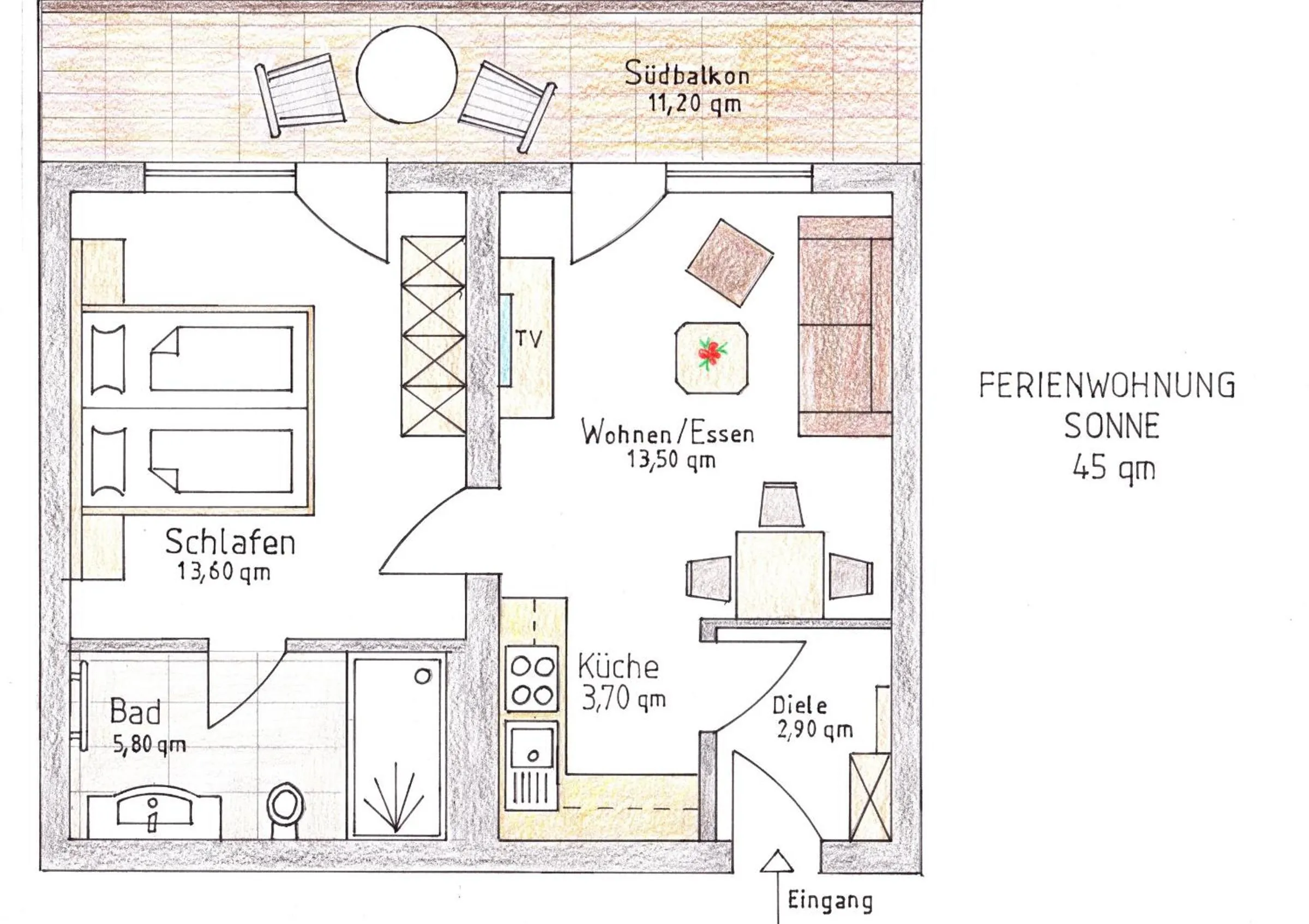 Floor plan in Landhaus Ruppaner