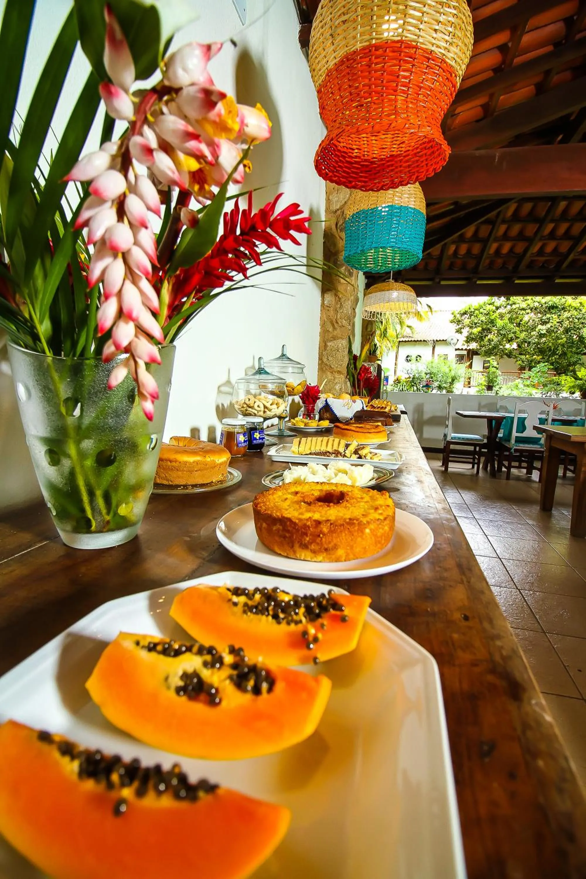 Buffet breakfast in Pousada Chácara Das Acácias