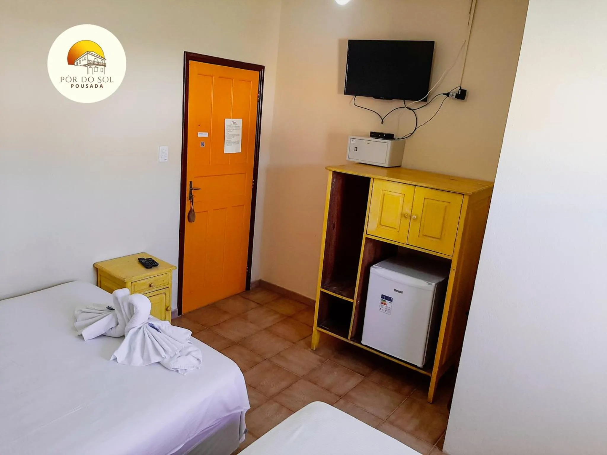TV and multimedia, Bed in Pousada Por do Sol