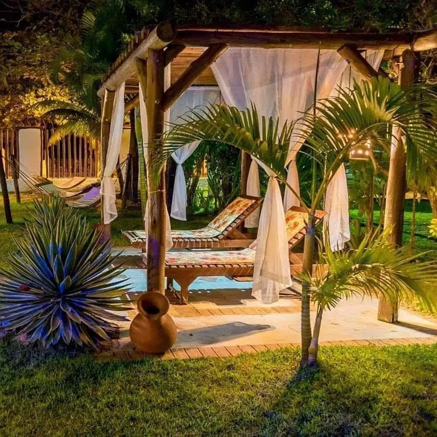 Garden view in Pousada Guaratiba