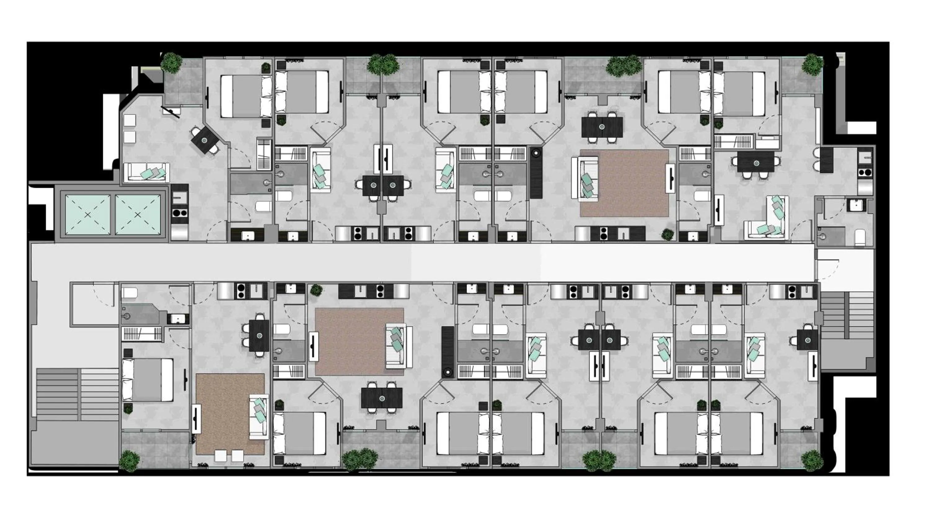 Floor plan in NOON Village Tower 1