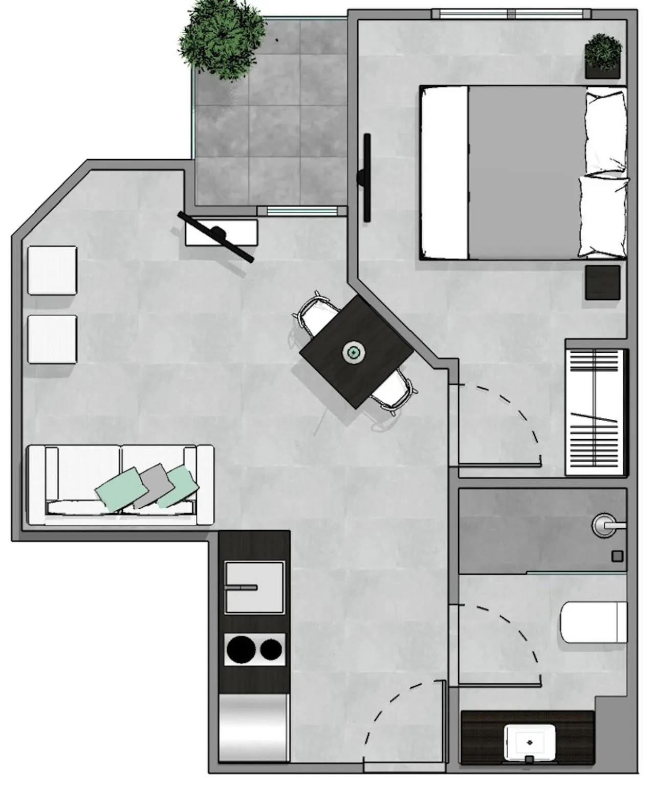 Floor plan in NOON Village Tower 1