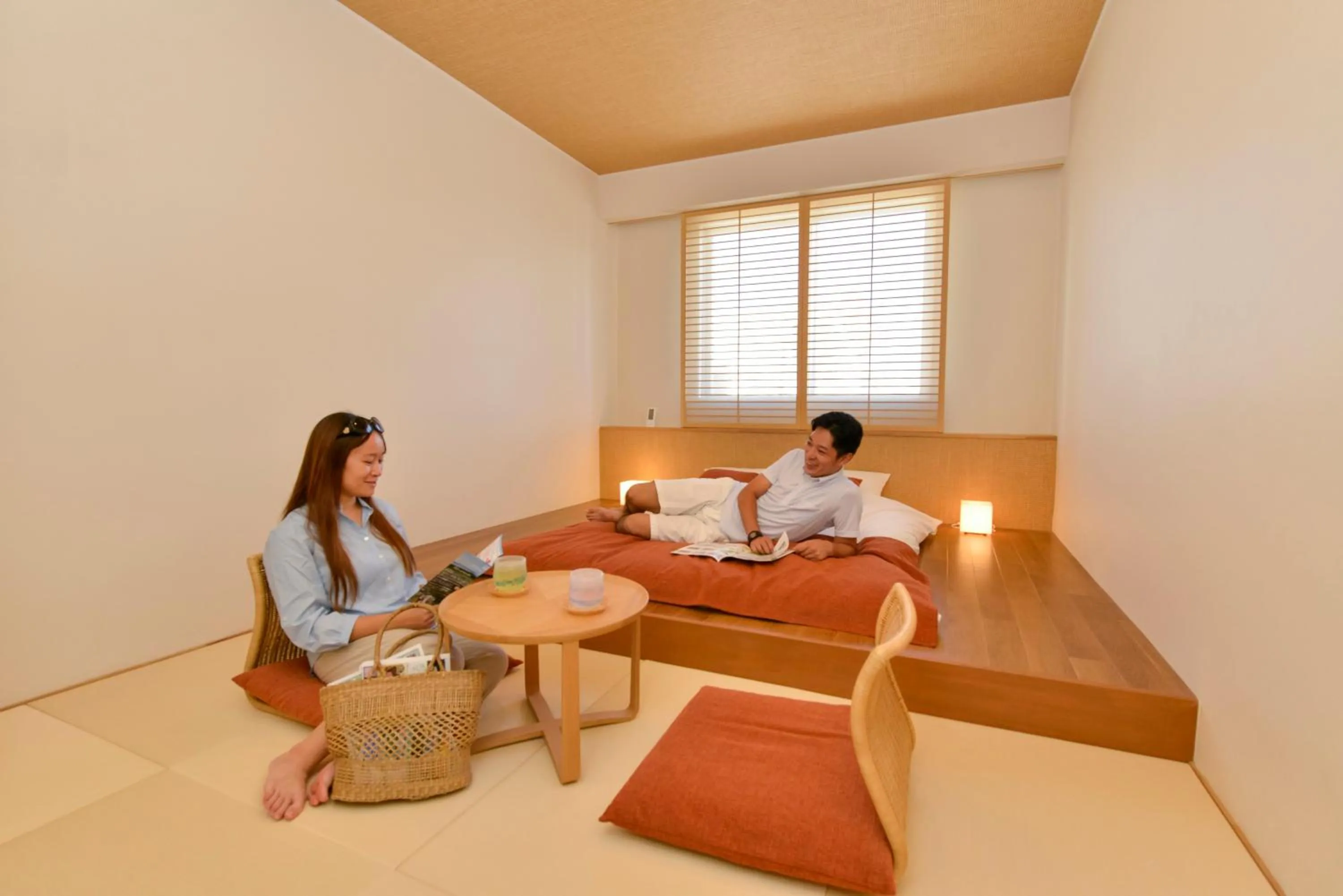 Bed in Ishigakijima Hotel Cucule