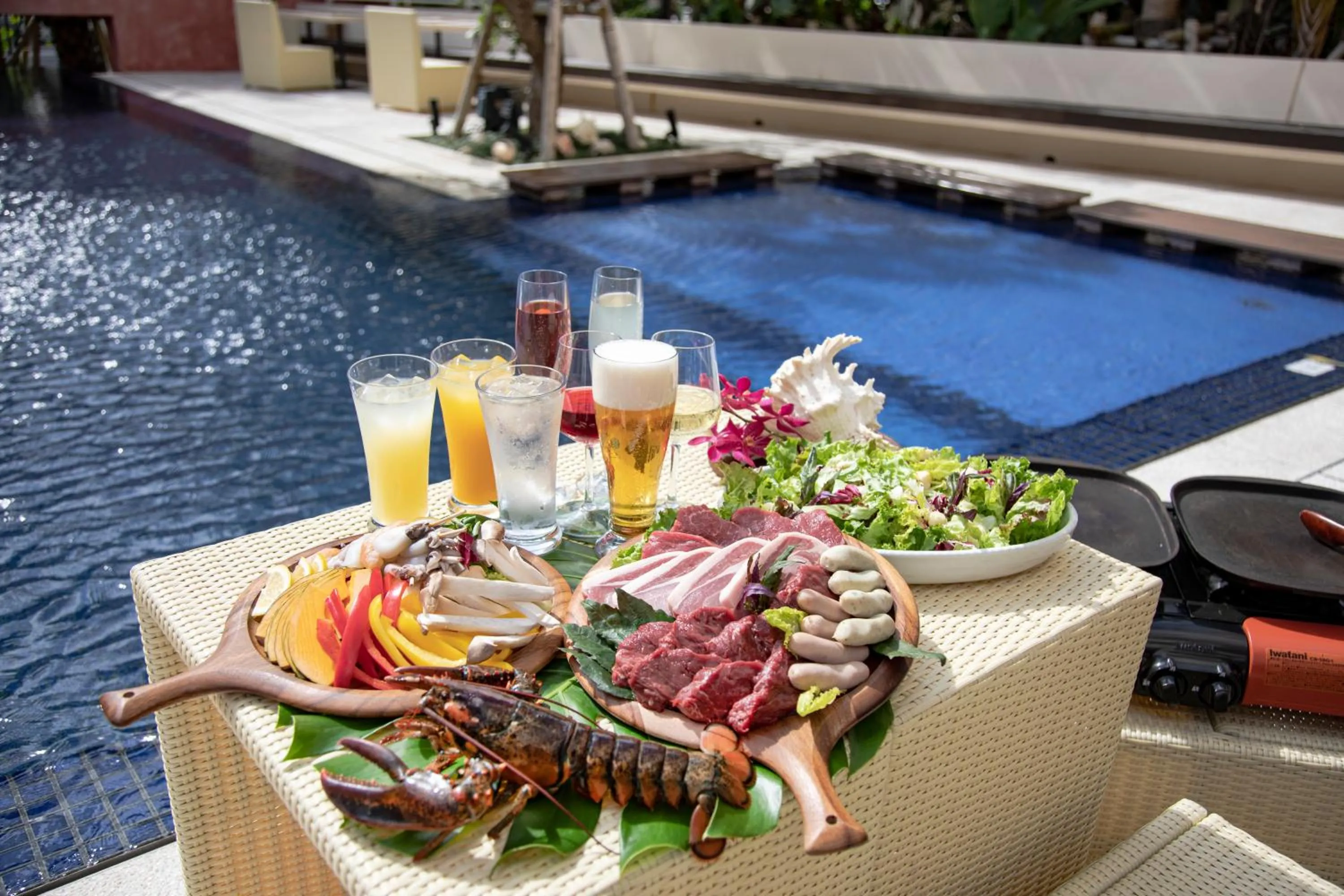 BBQ facilities in Hotel Palm Royal Resort Kokusai Street