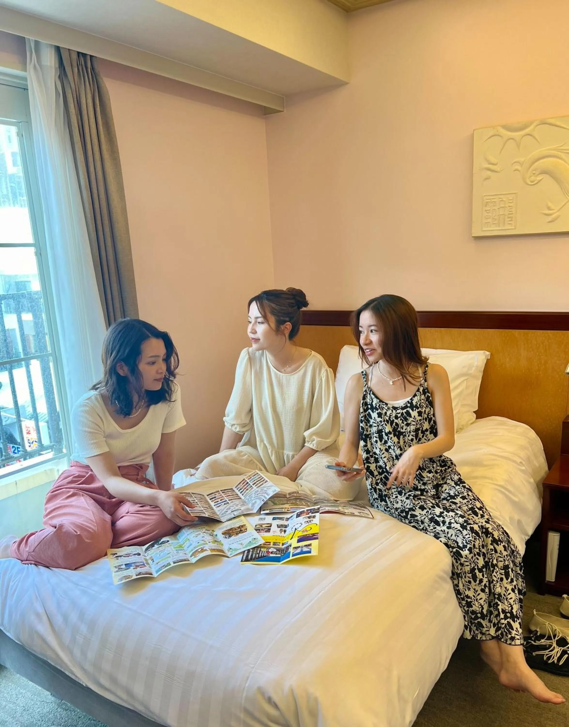 People, Bed in Hotel Palm Royal Resort Kokusai Street