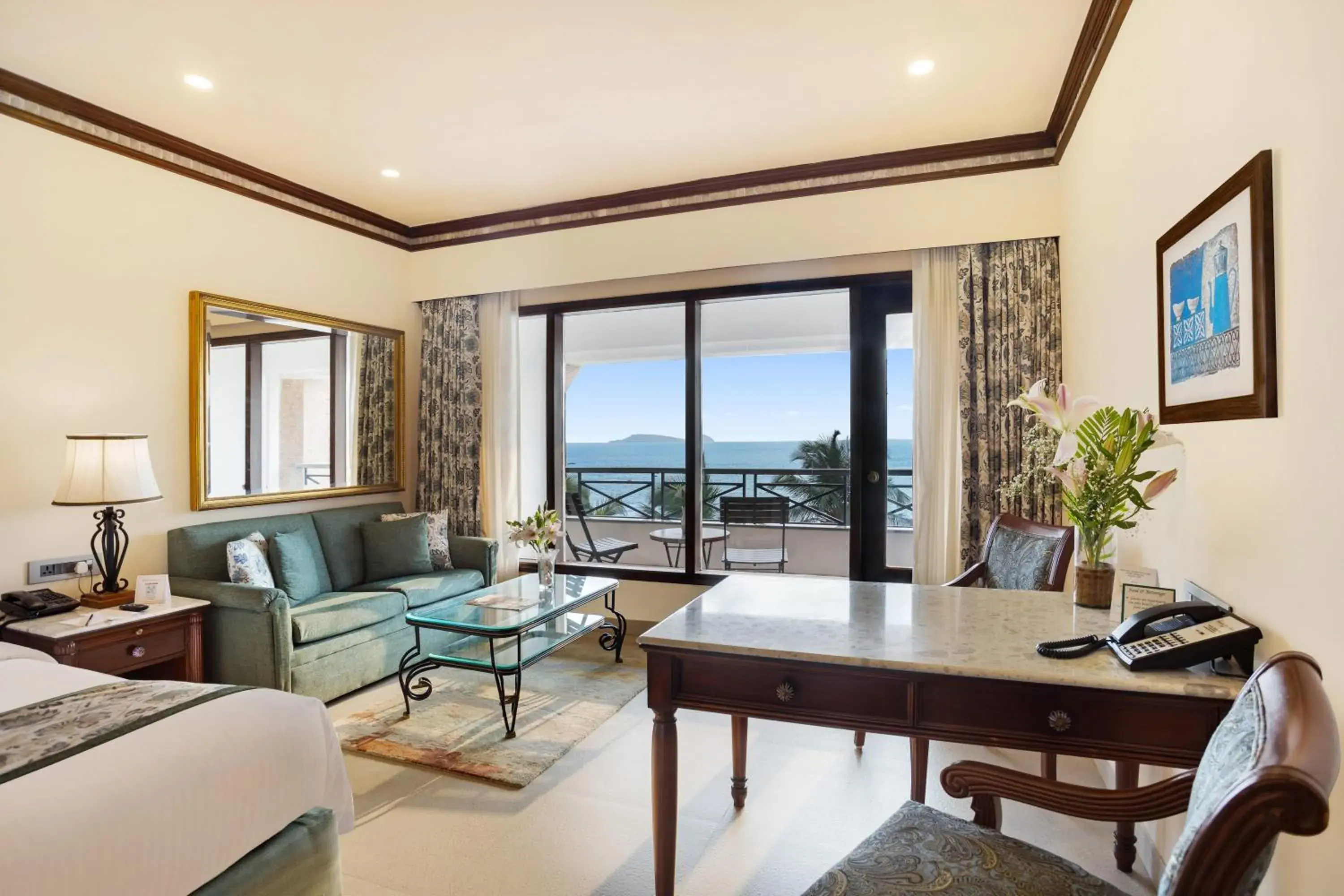 View (from property/room), Bed in Bogmallo Beach Resort View (from property/room), Bed in Bogmallo Beach Resort