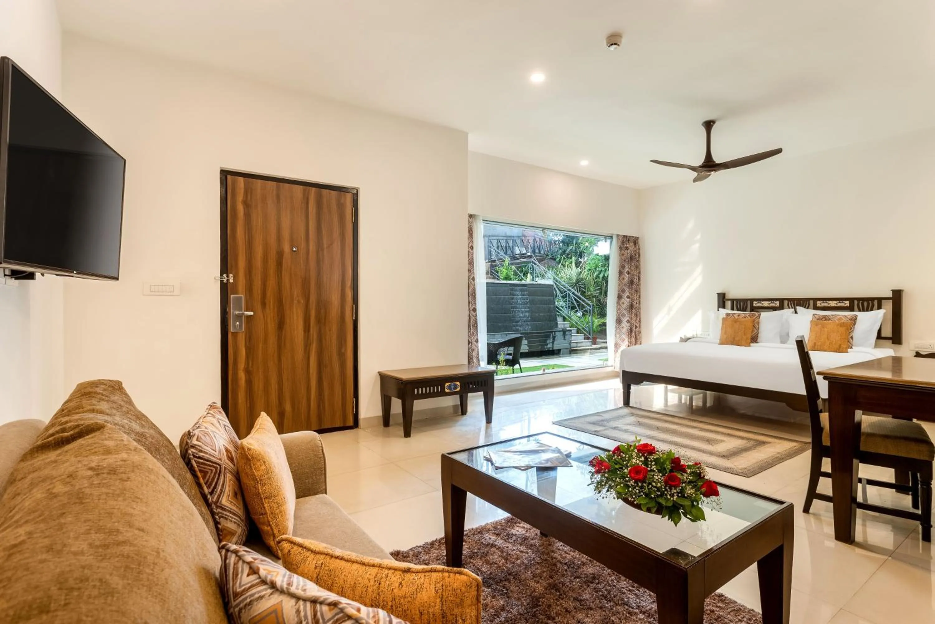 View (from property/room), Bed in Bogmallo Beach Resort