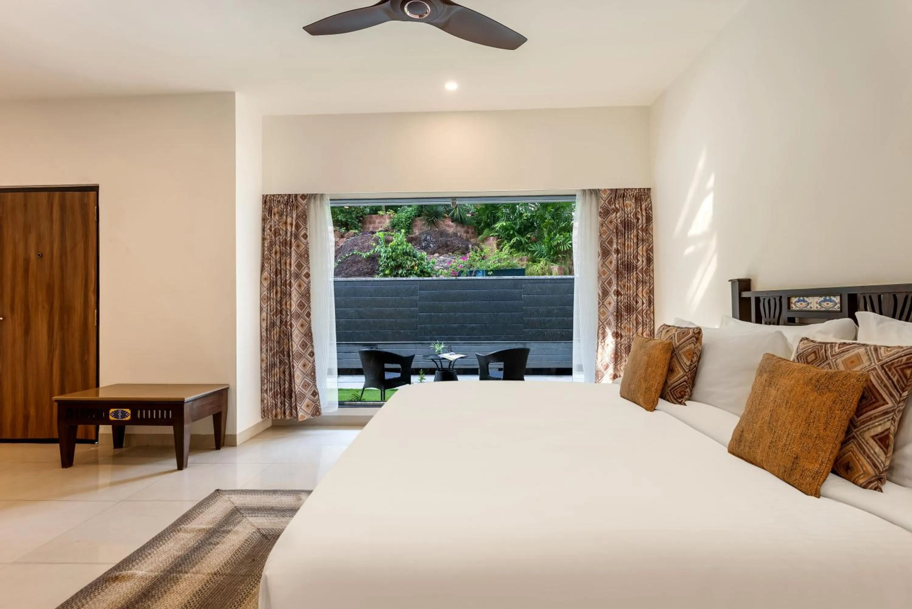 View (from property/room), Bed in Bogmallo Beach Resort