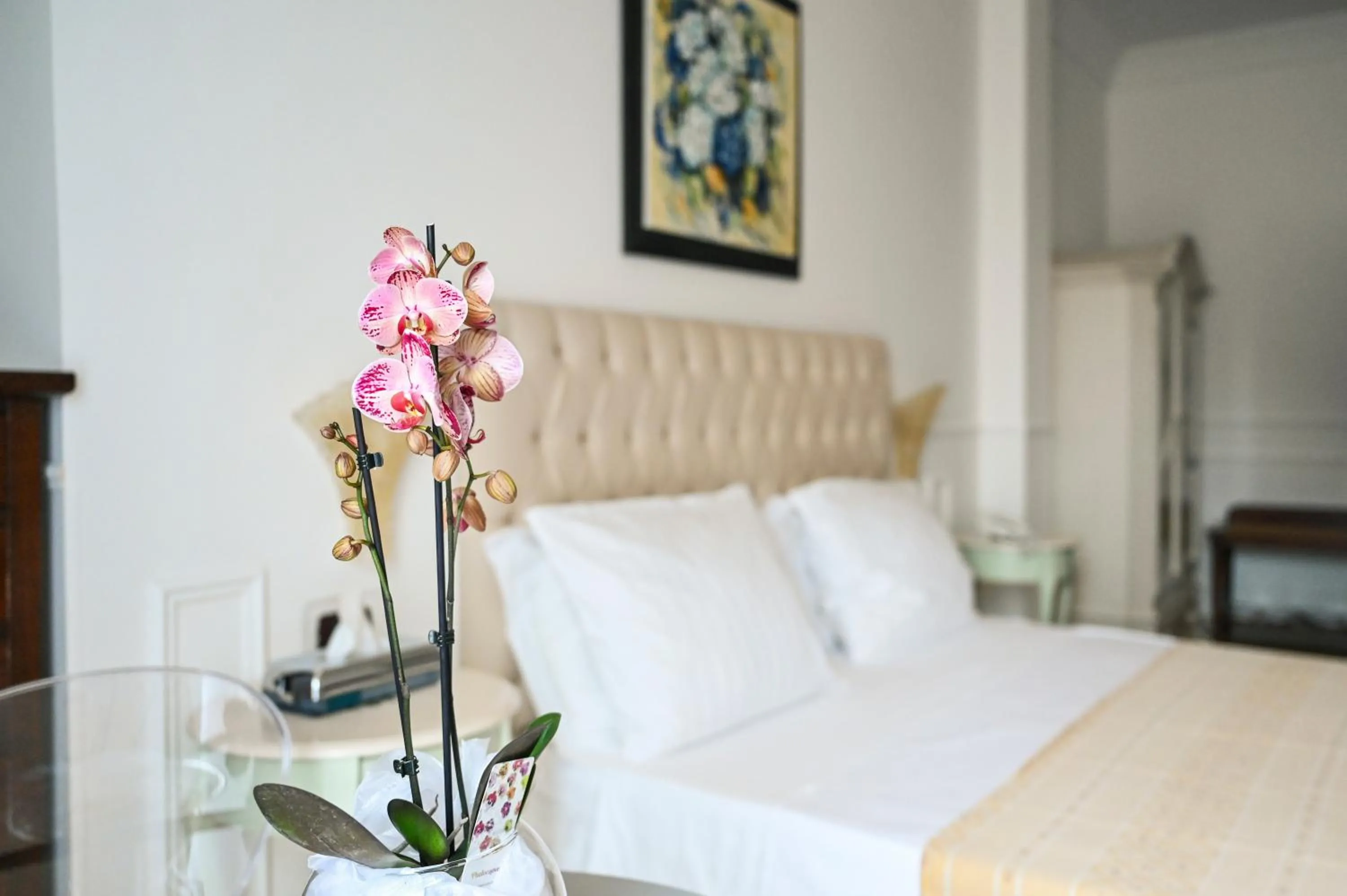 Bed in Hotel Palazzo Krataiis