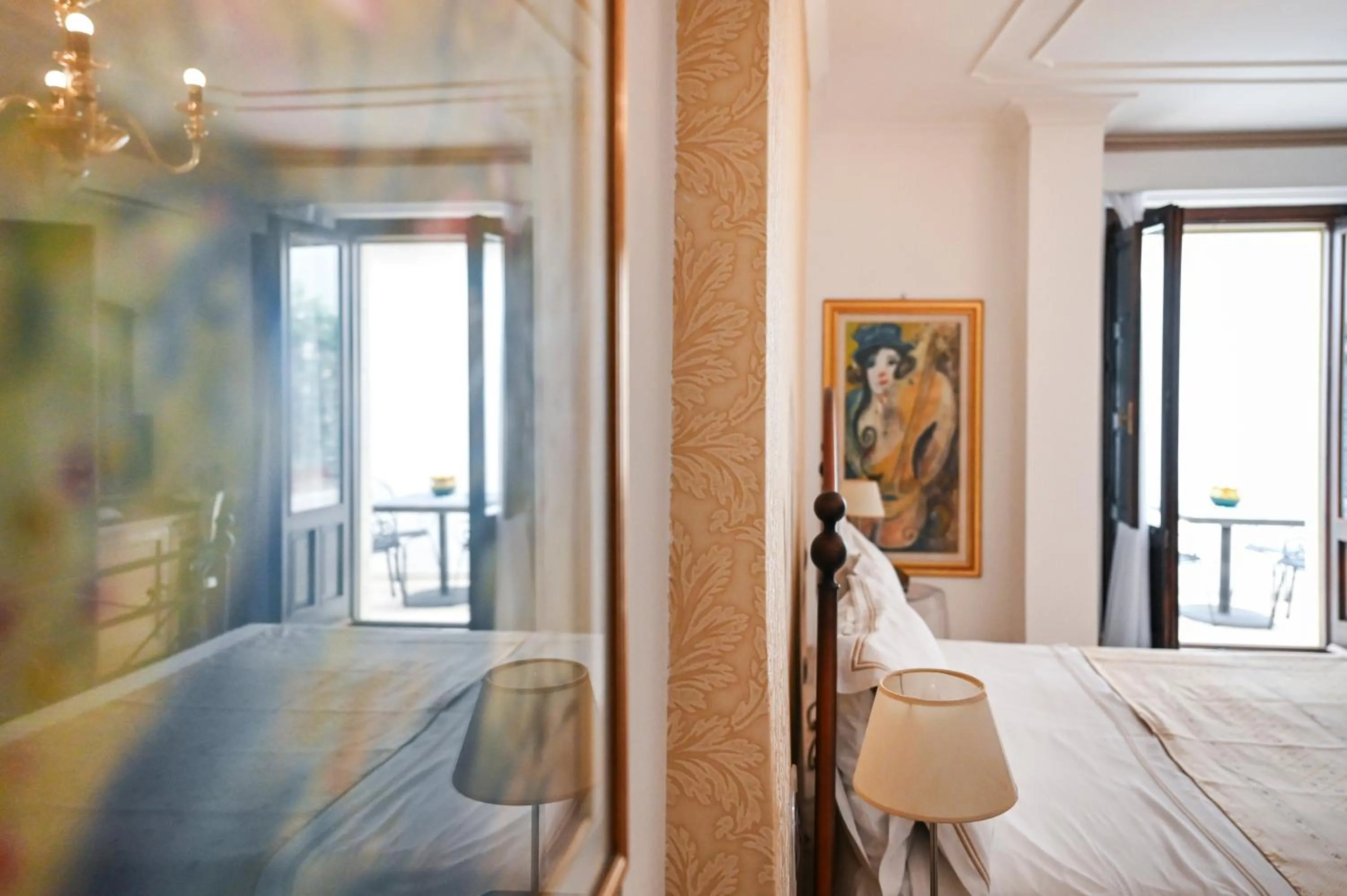 Bed in Hotel Palazzo Krataiis
