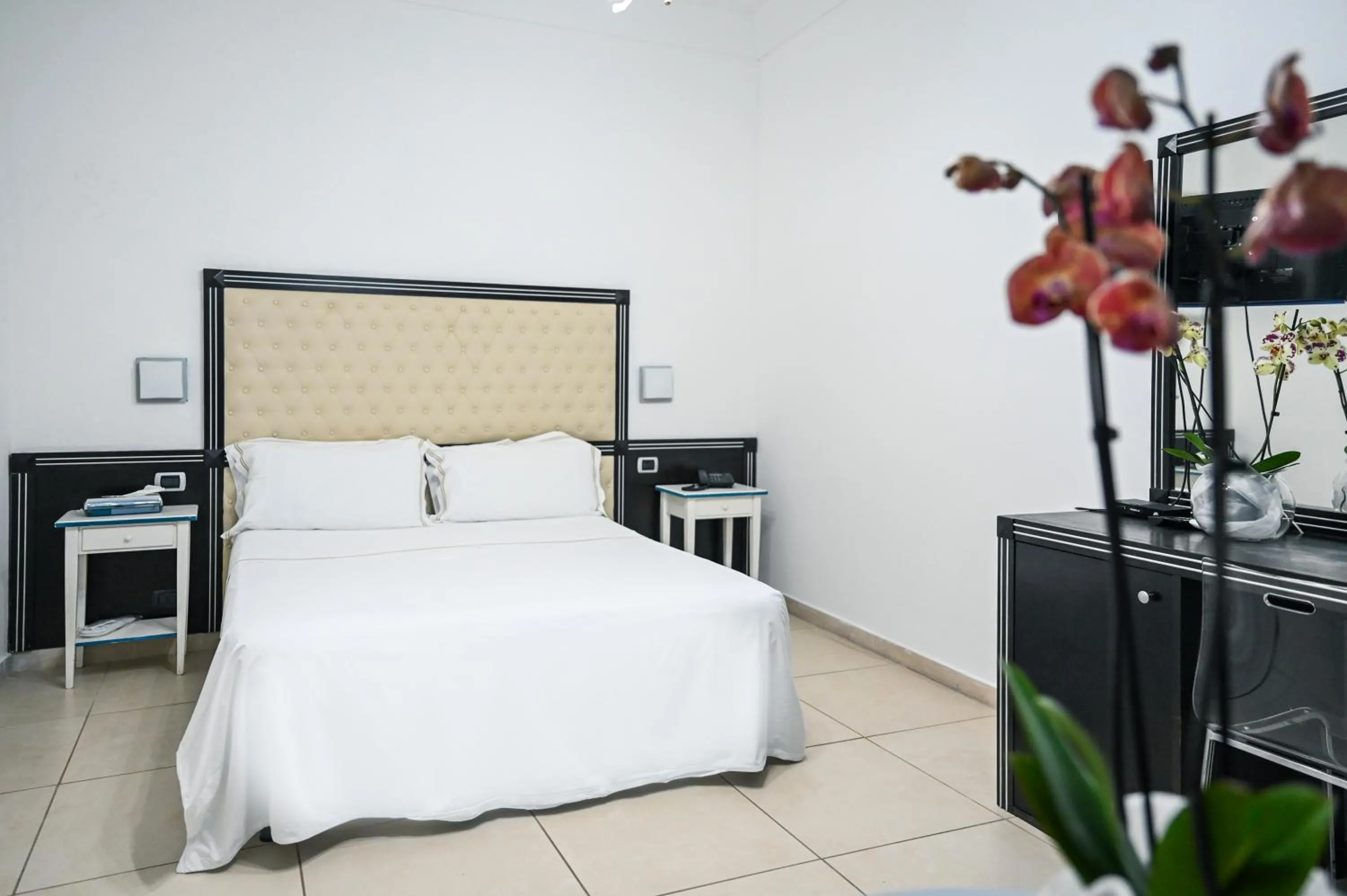 Bed in Hotel Palazzo Krataiis
