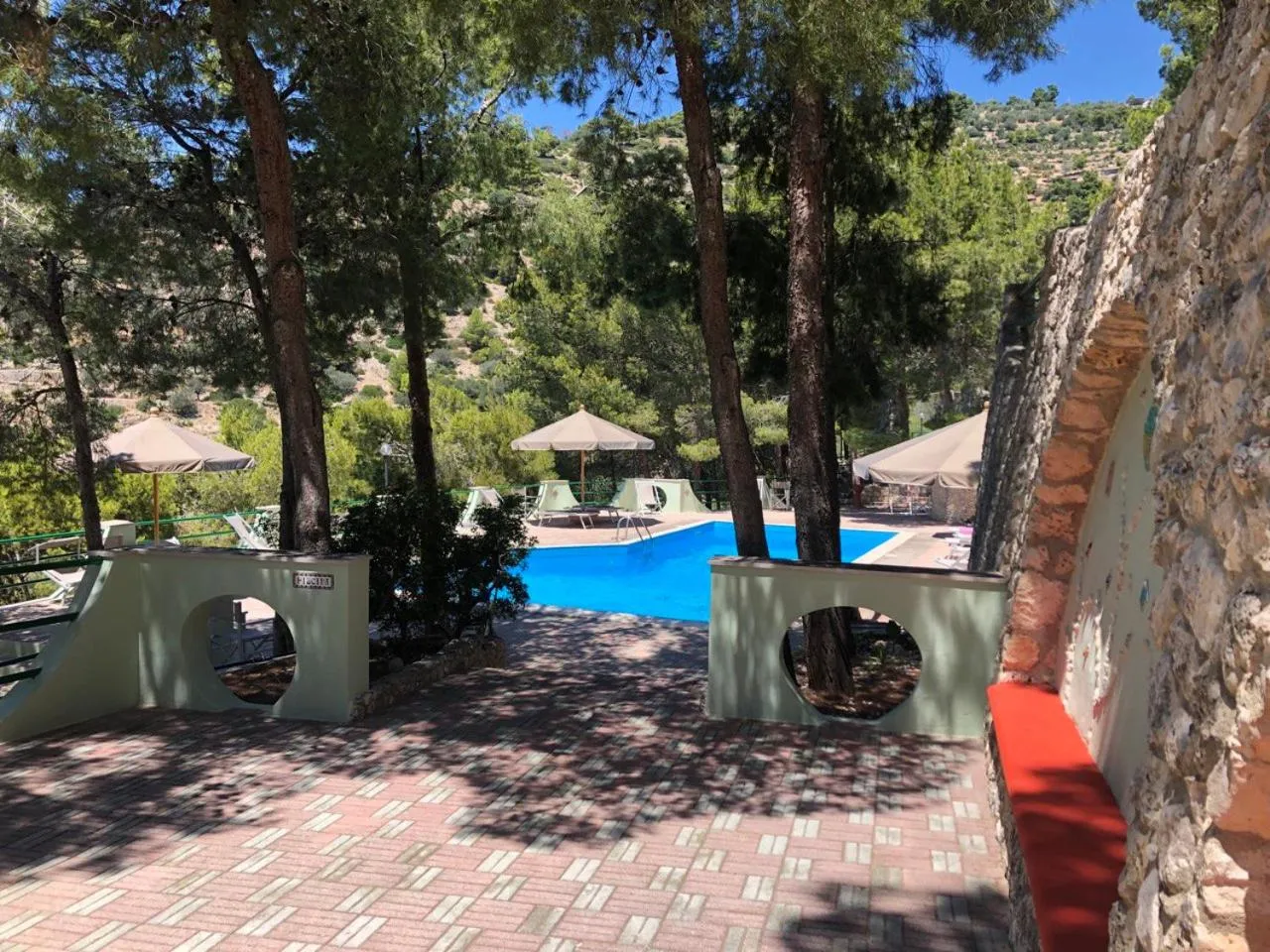 Pool view in Villa Marhù