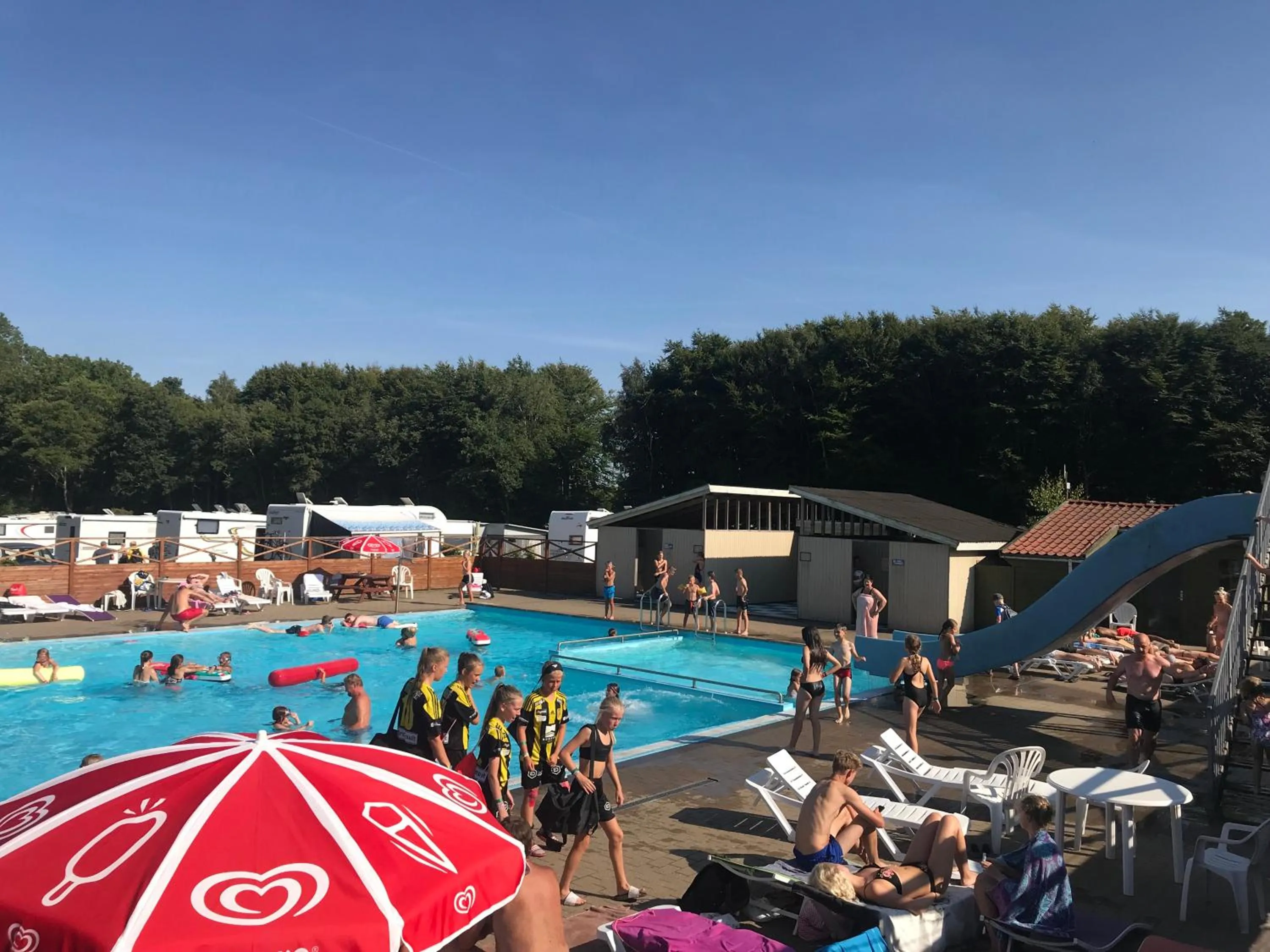 Pool view in City Camping Hjørring