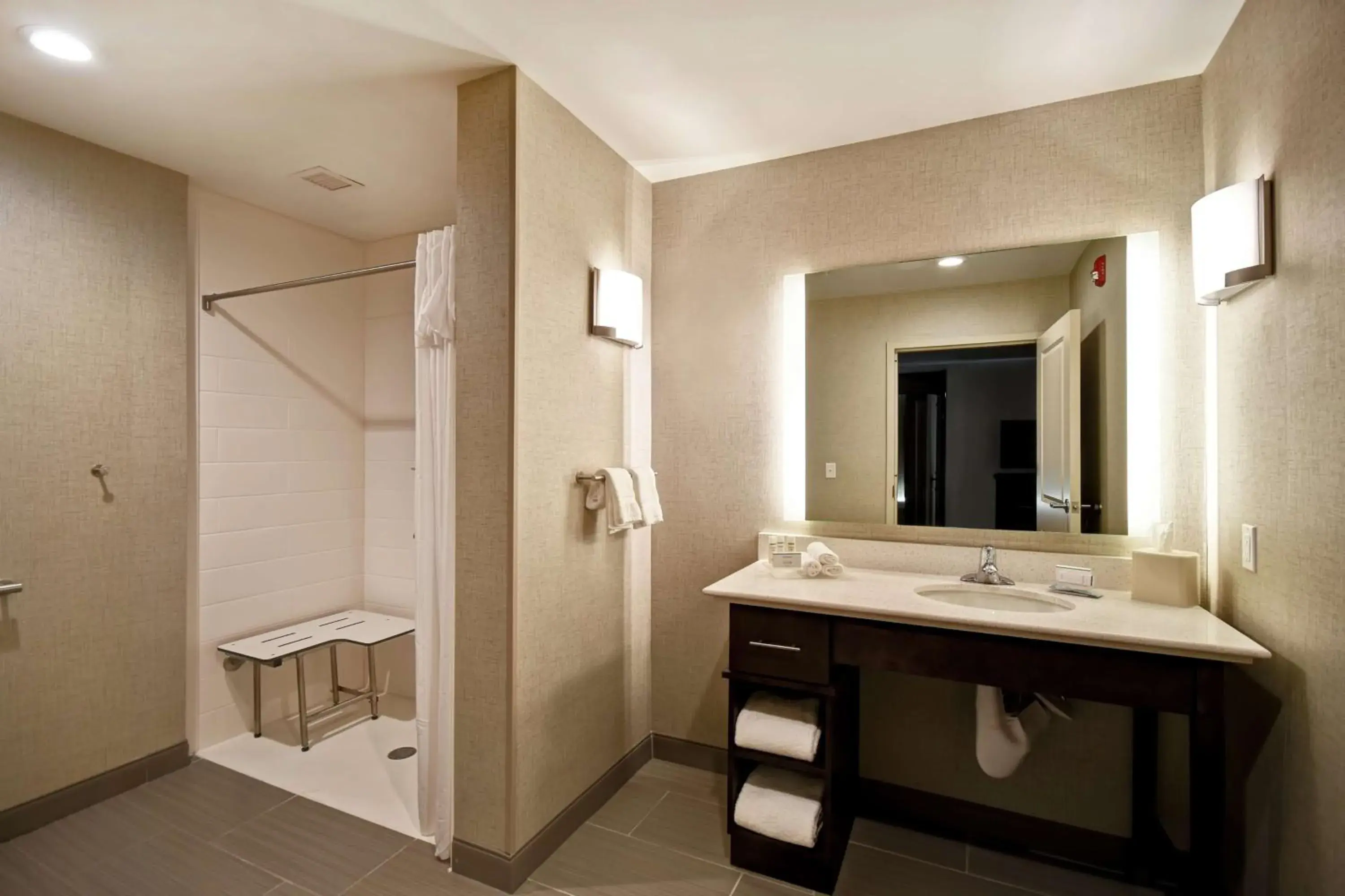 Bathroom in Homewood Suites by Hilton Novi Detroit Bathroom in Homewood Suites by Hilton Novi Detroit