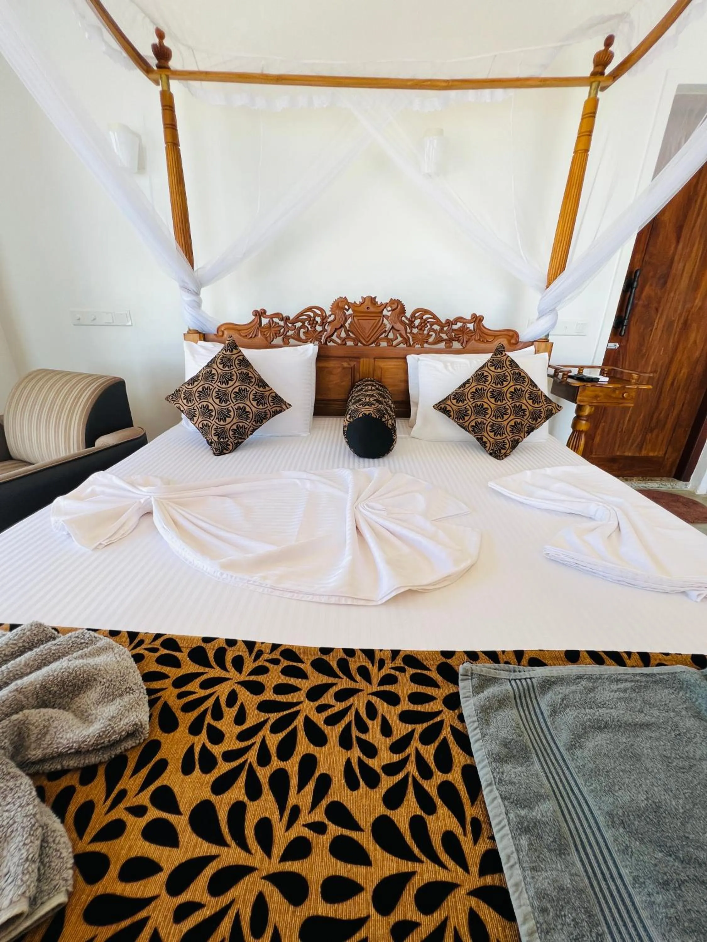 Bed in Top Secret Beach Hotel