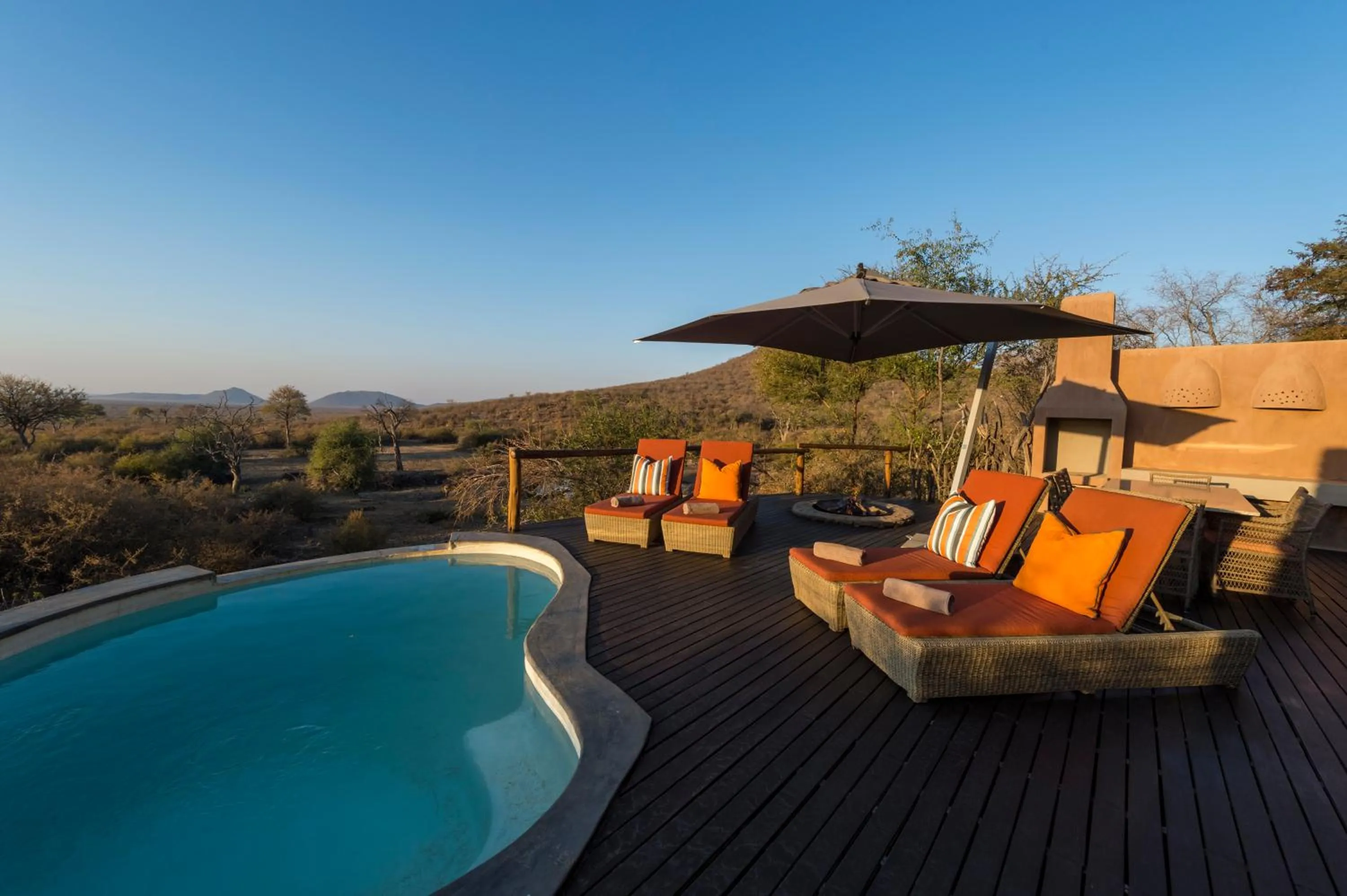 Seating area in Impodimo Game Lodge