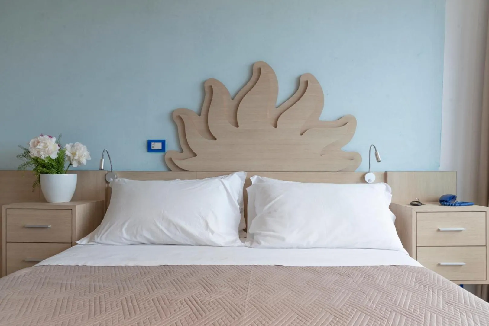 Bed in Hotel Giorgetti Orange