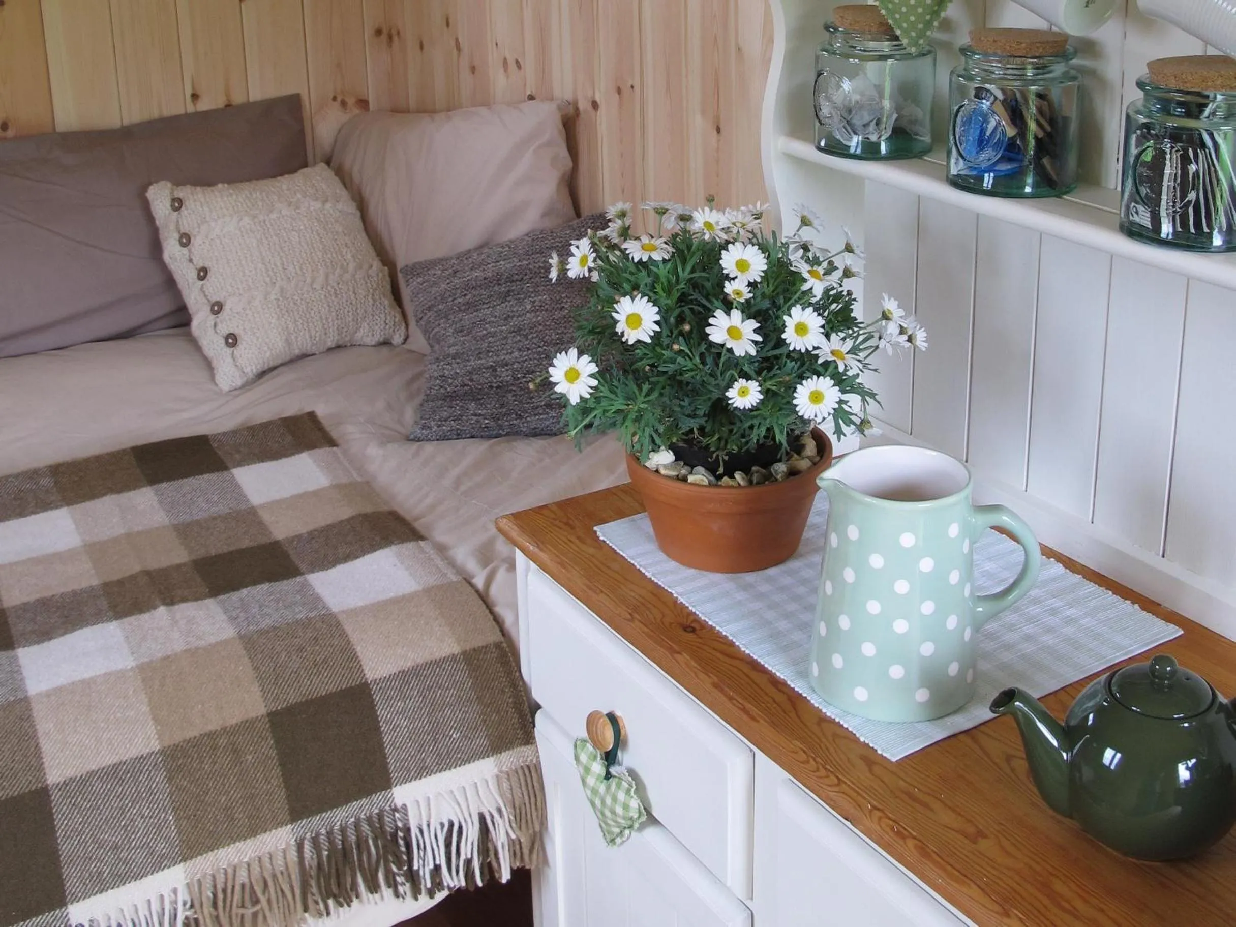Bedroom, Bed in Marshwood Farm B&B and Shepherds Hut