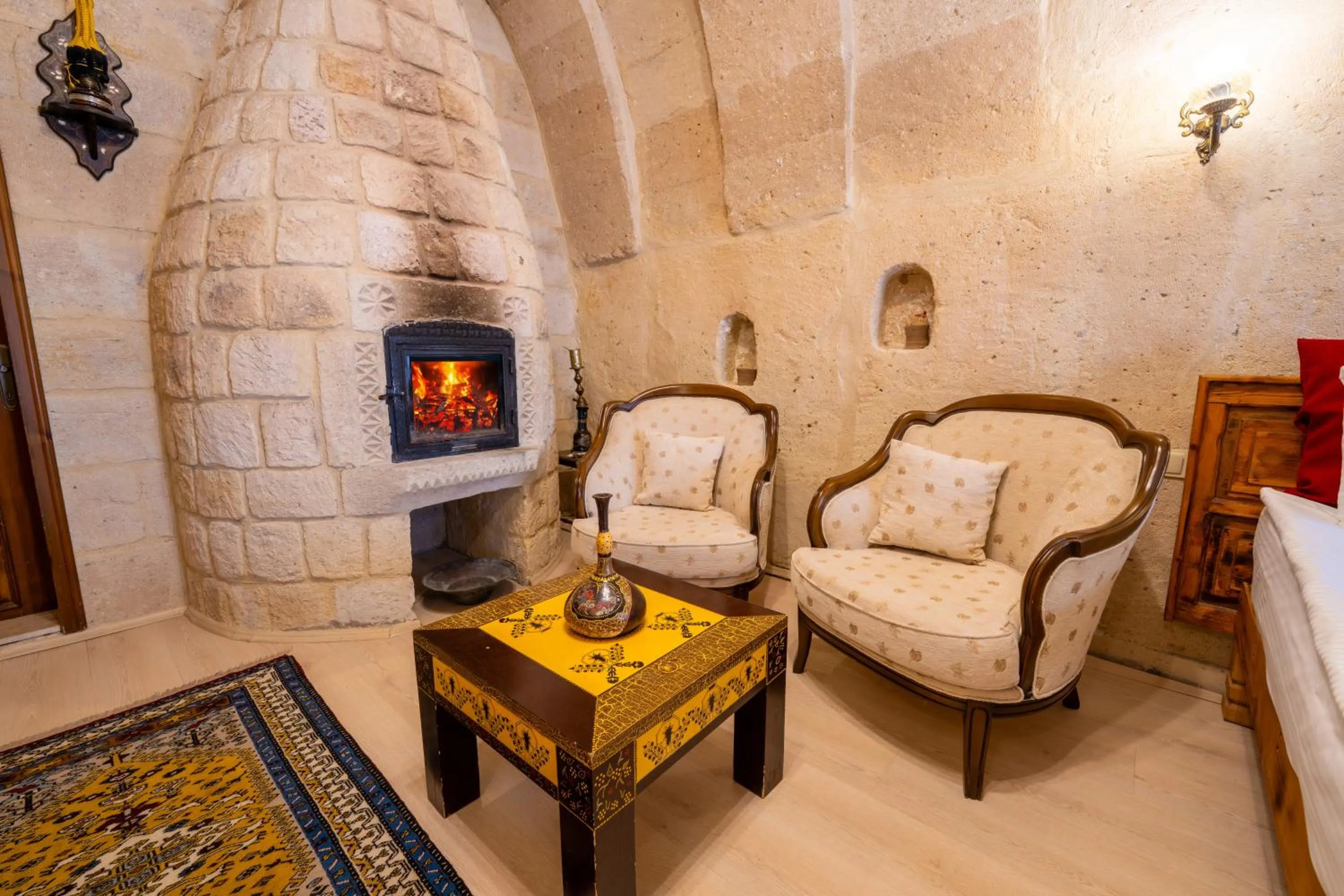 fireplace in Asyada Suites Hotel