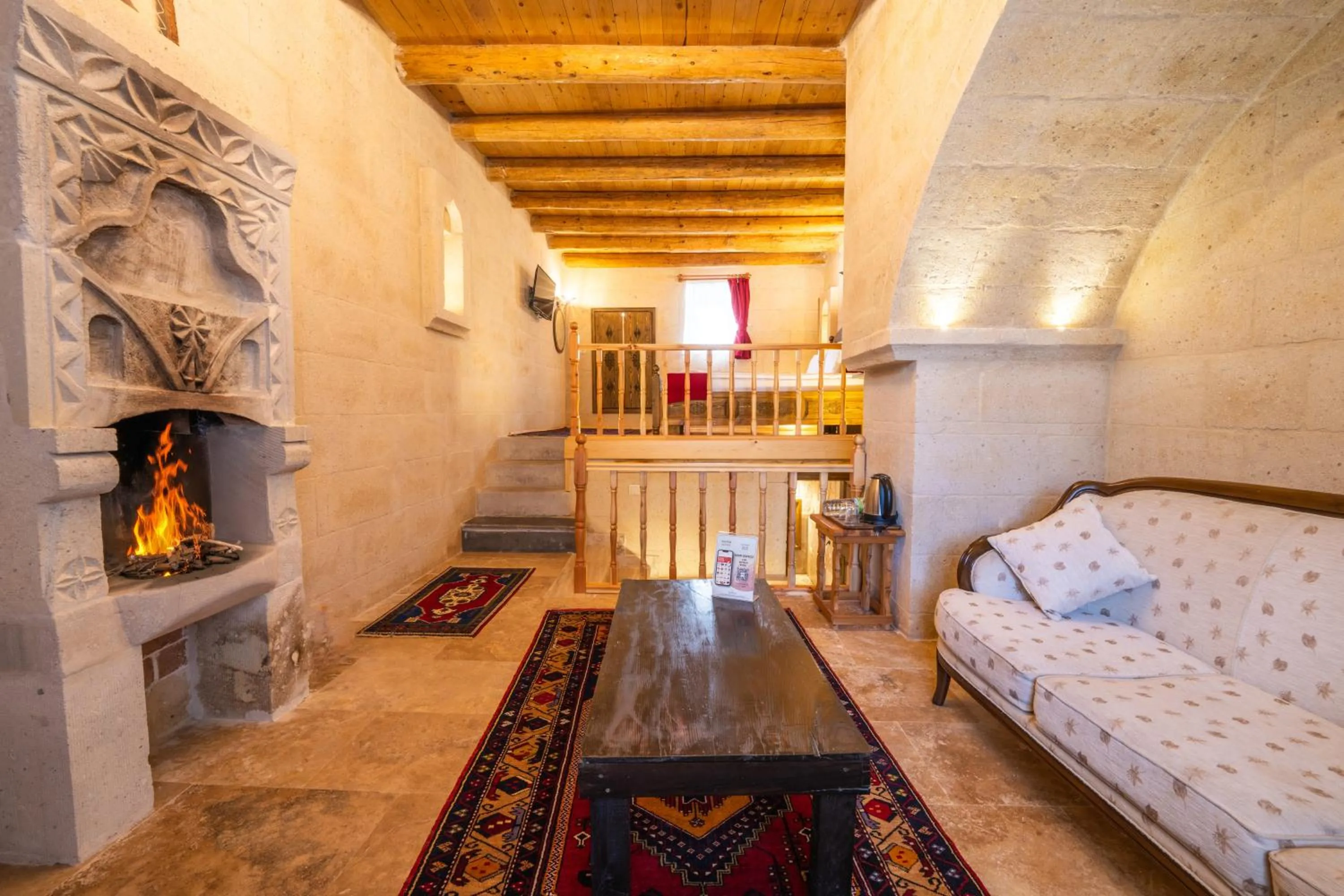 fireplace in Asyada Suites Hotel