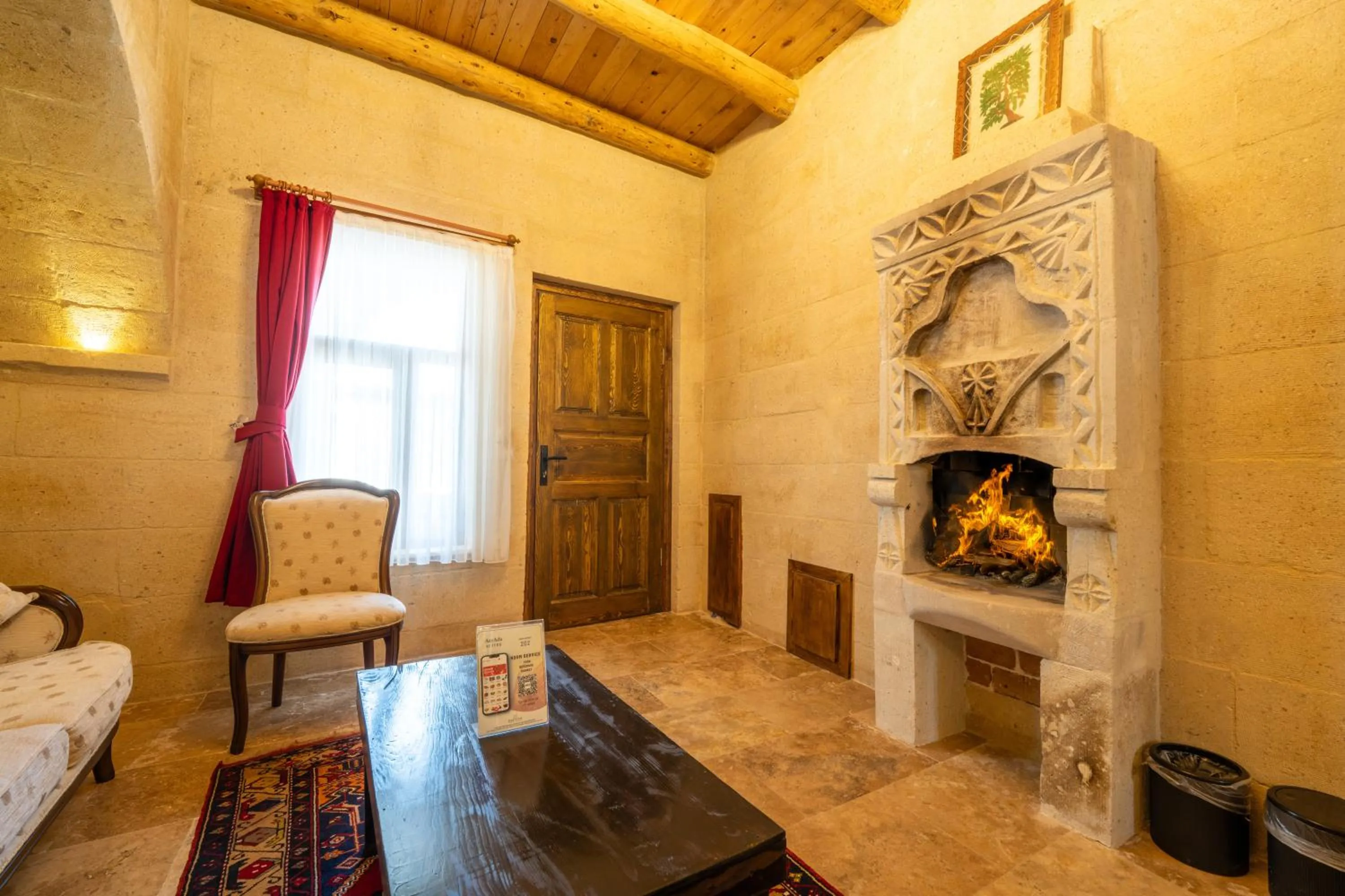 fireplace in Asyada Suites Hotel